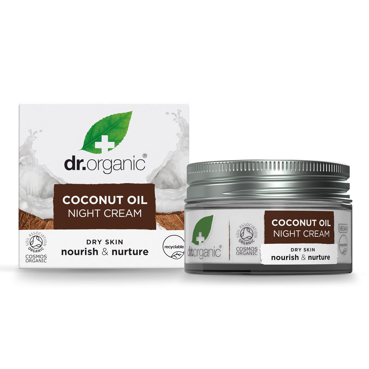Organic Doctor Virgin Coconut Oil Night Cream 1 7 Fluid - Dr. Organic Official Imagery - 1