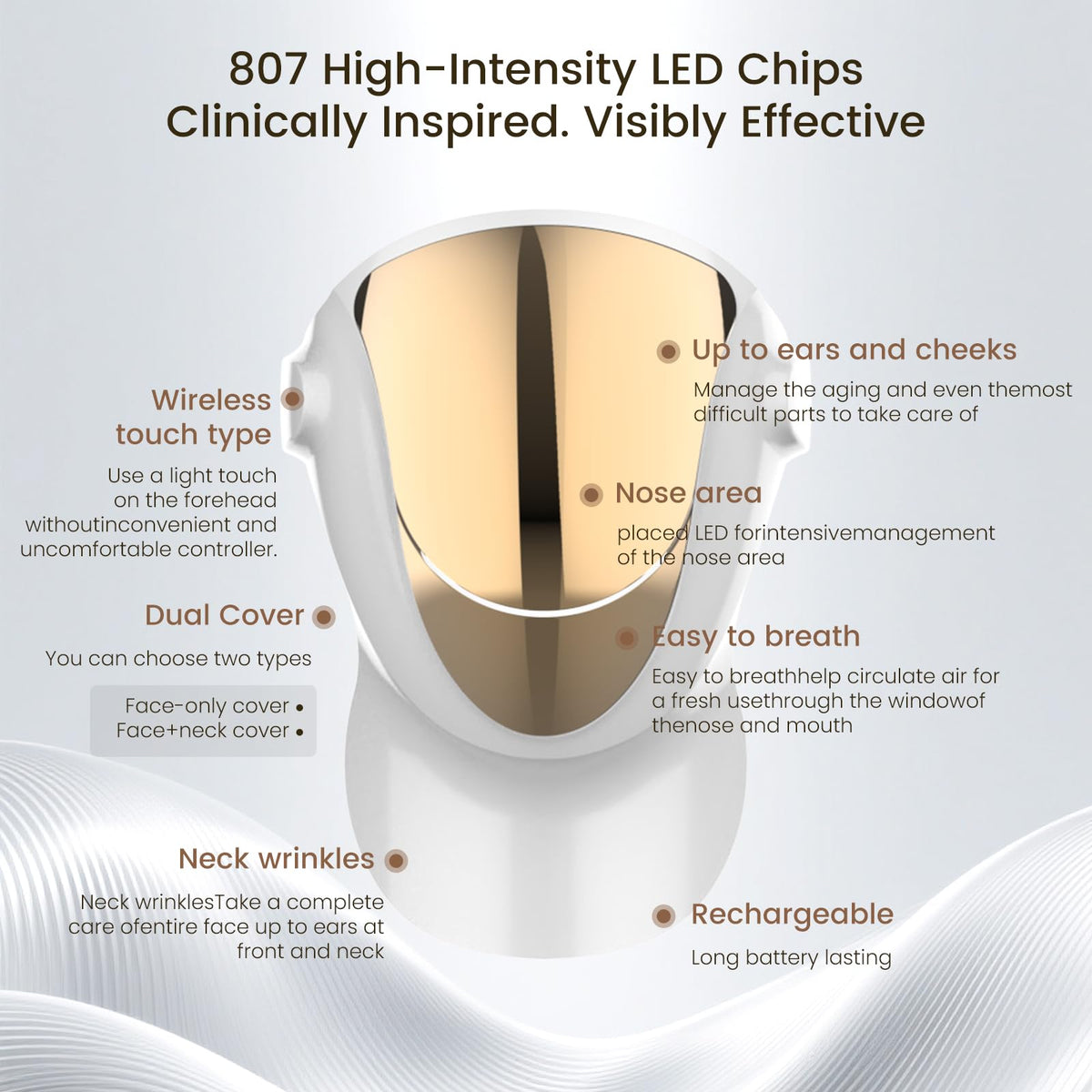 Aphrona Halo Led Face Mask Led Light Therapy for face Facial - Aphrona Official Imagery - 6
