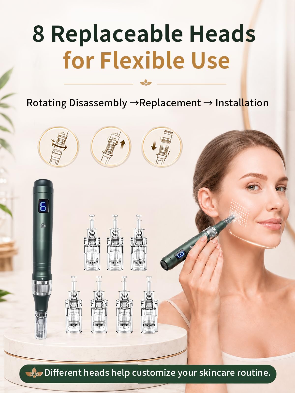 0 25mm Skin Roller Pen for Women Men Home Use Facial Beauty - Aofruik Official Imagery - 7