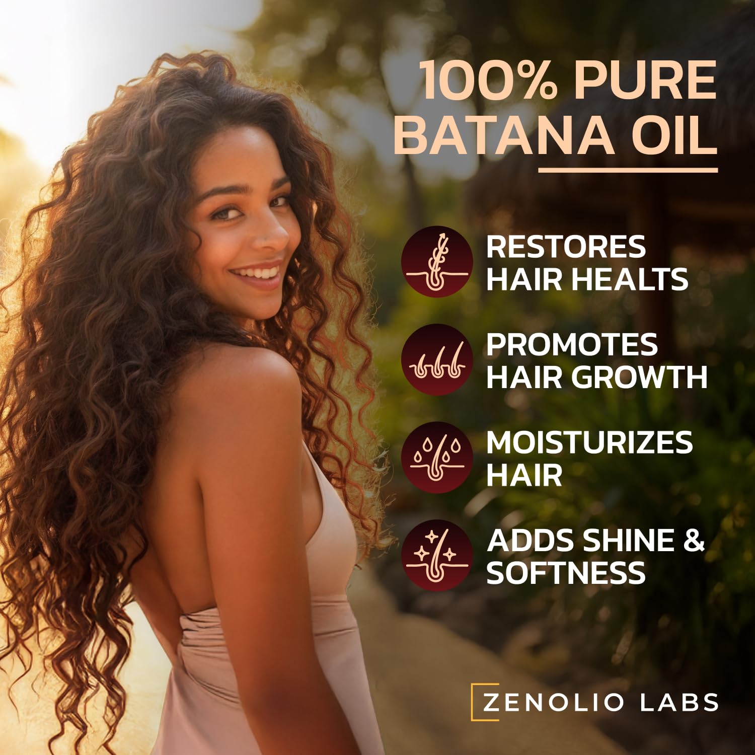 Zenolio Labs Batana Oil for Hair Growth - 100% Pure & Unrefined Raw Dr Sebi Bota - Zenolio Labs Official Product View 4