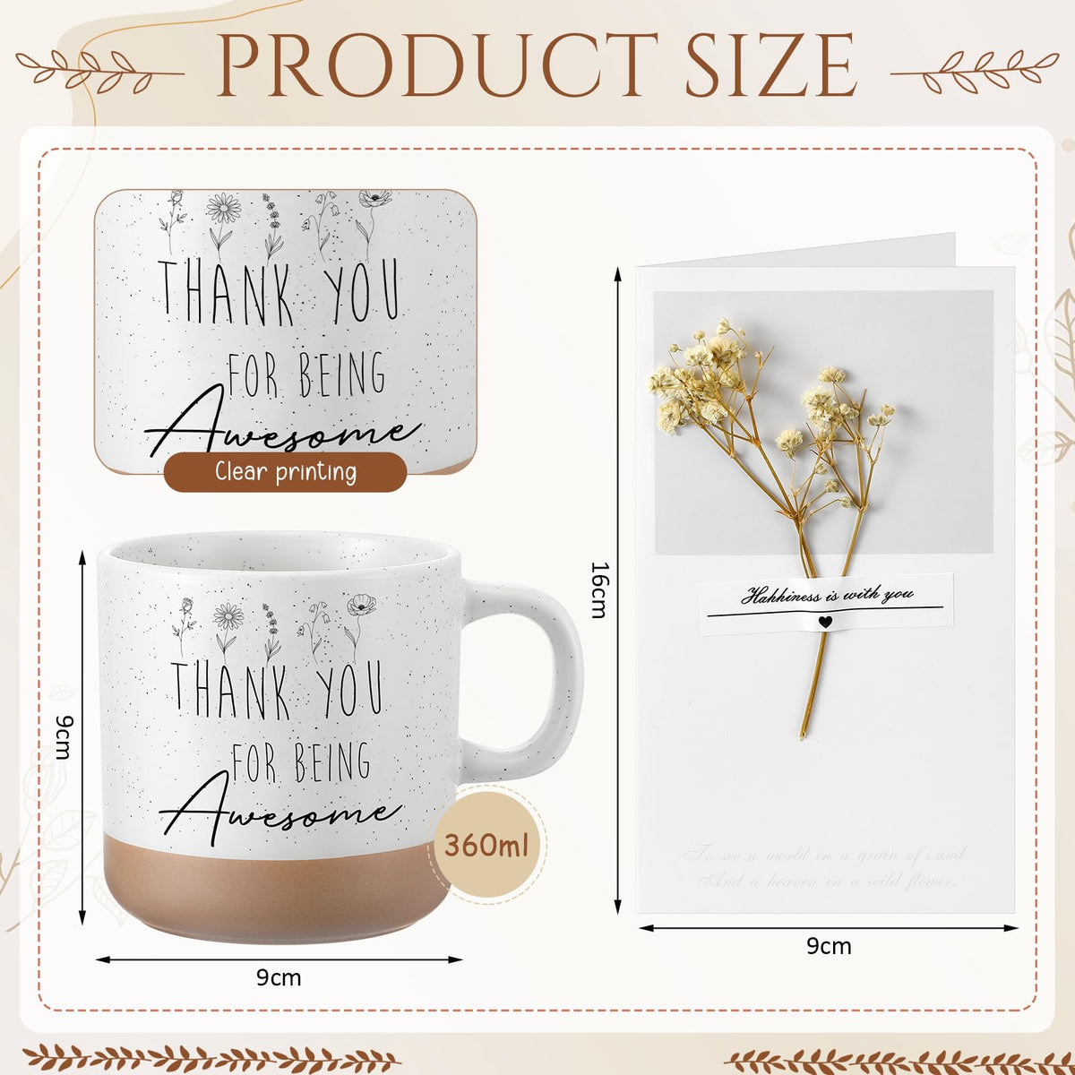 Suclain 7 Pcs Thank You Gifts Awesome Keychain Notebook Mug - Suclain Official Imagery - 6