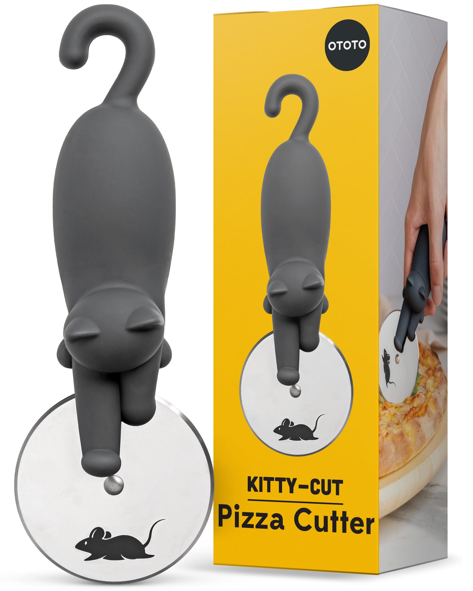 OTOTO Kitty Cut Pizza Cutter Wheel - Pizza Cutters Stainless Steel, Fu - View 1
