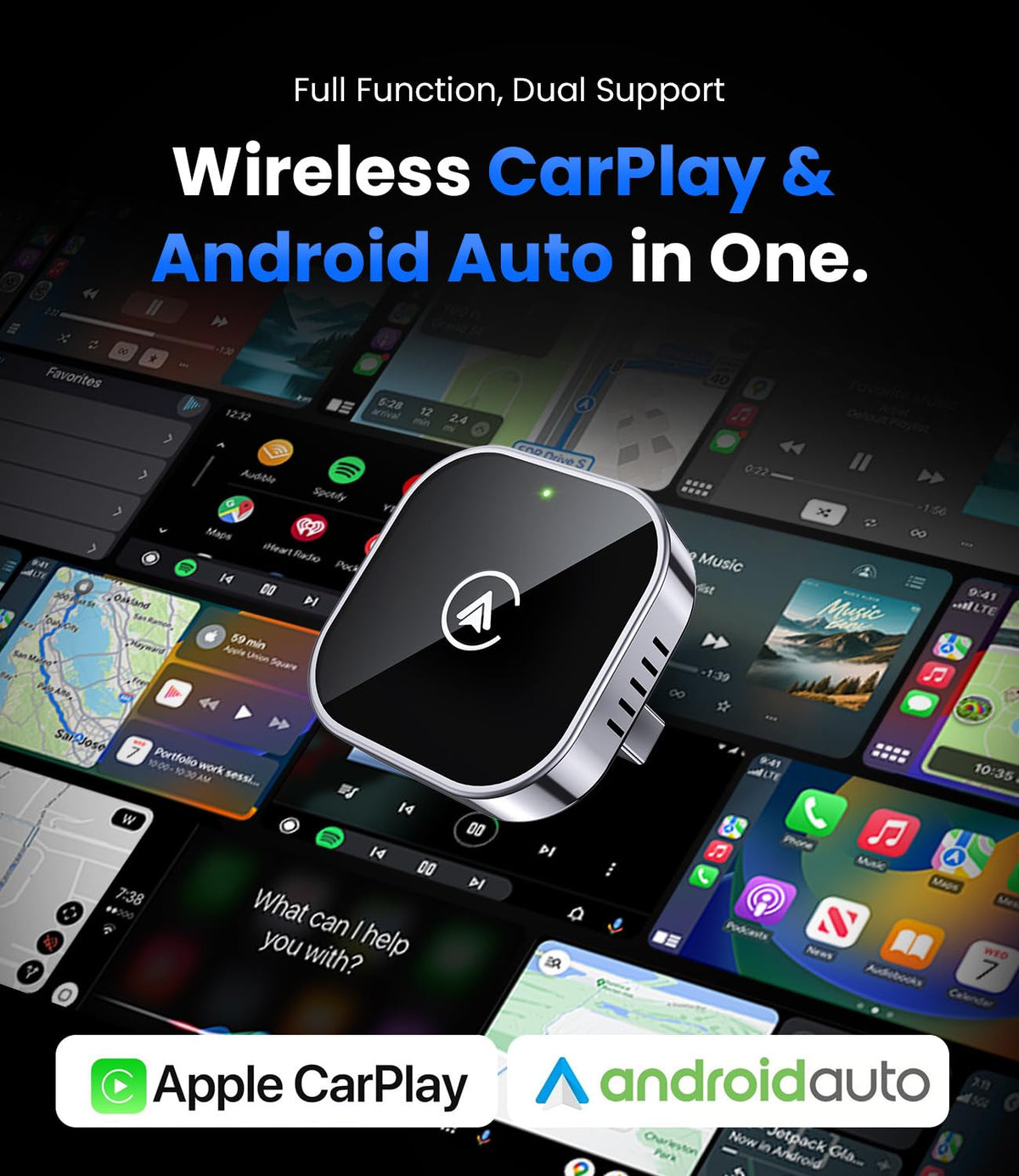 Teeran 2 in 1 Wireless CarPlay and Android Auto Adapter - Teeran Official Imagery - 3