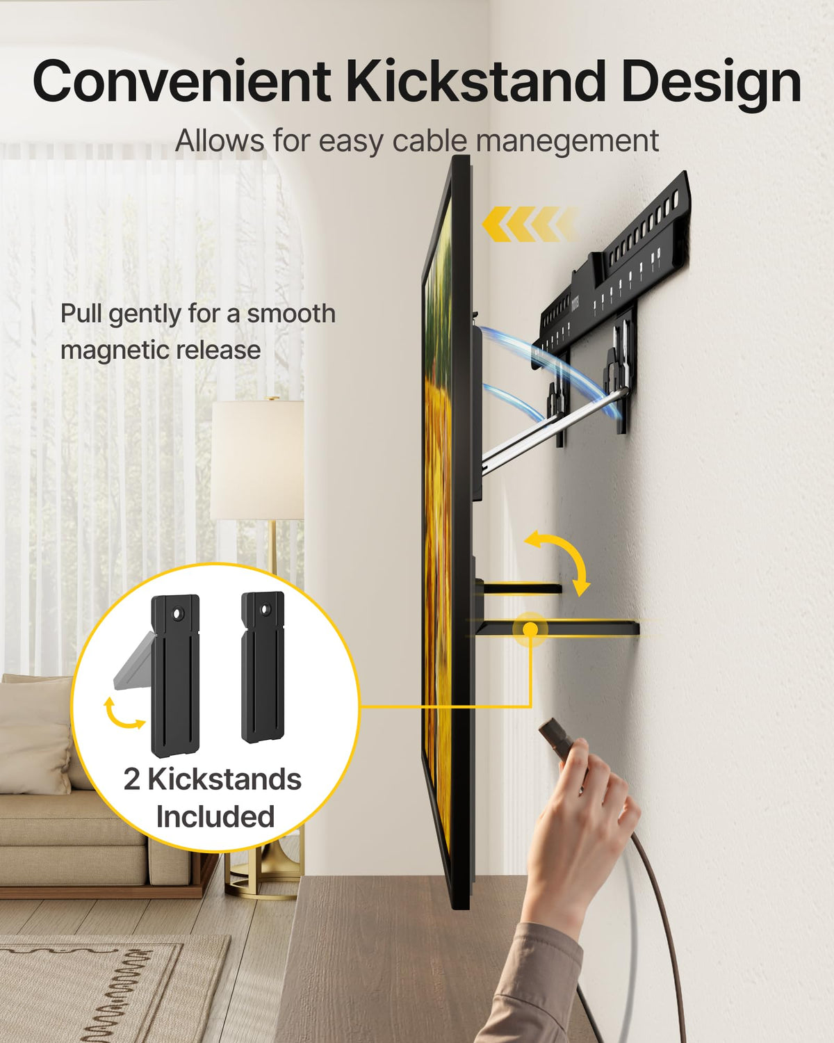 monTEK 0 35 Ultra Slim TV Wall Mount for 50 100 Inch Flat - monTEK Official Imagery - 6