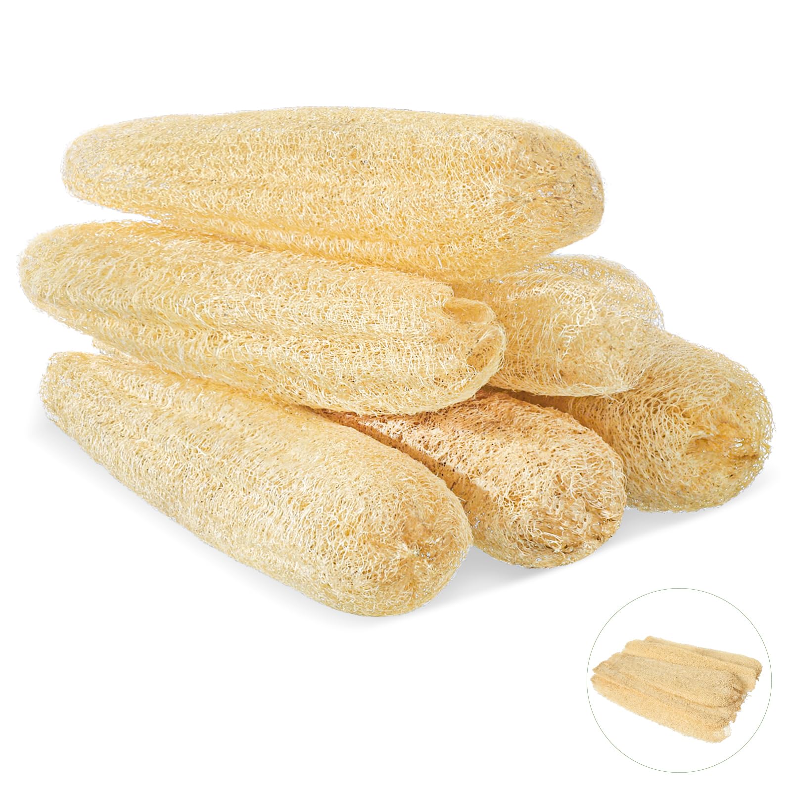ZhouBoat Natural Loofah Sponge 13.8 - 15.7 Inches Women - ZhouBoat Official Product View 8