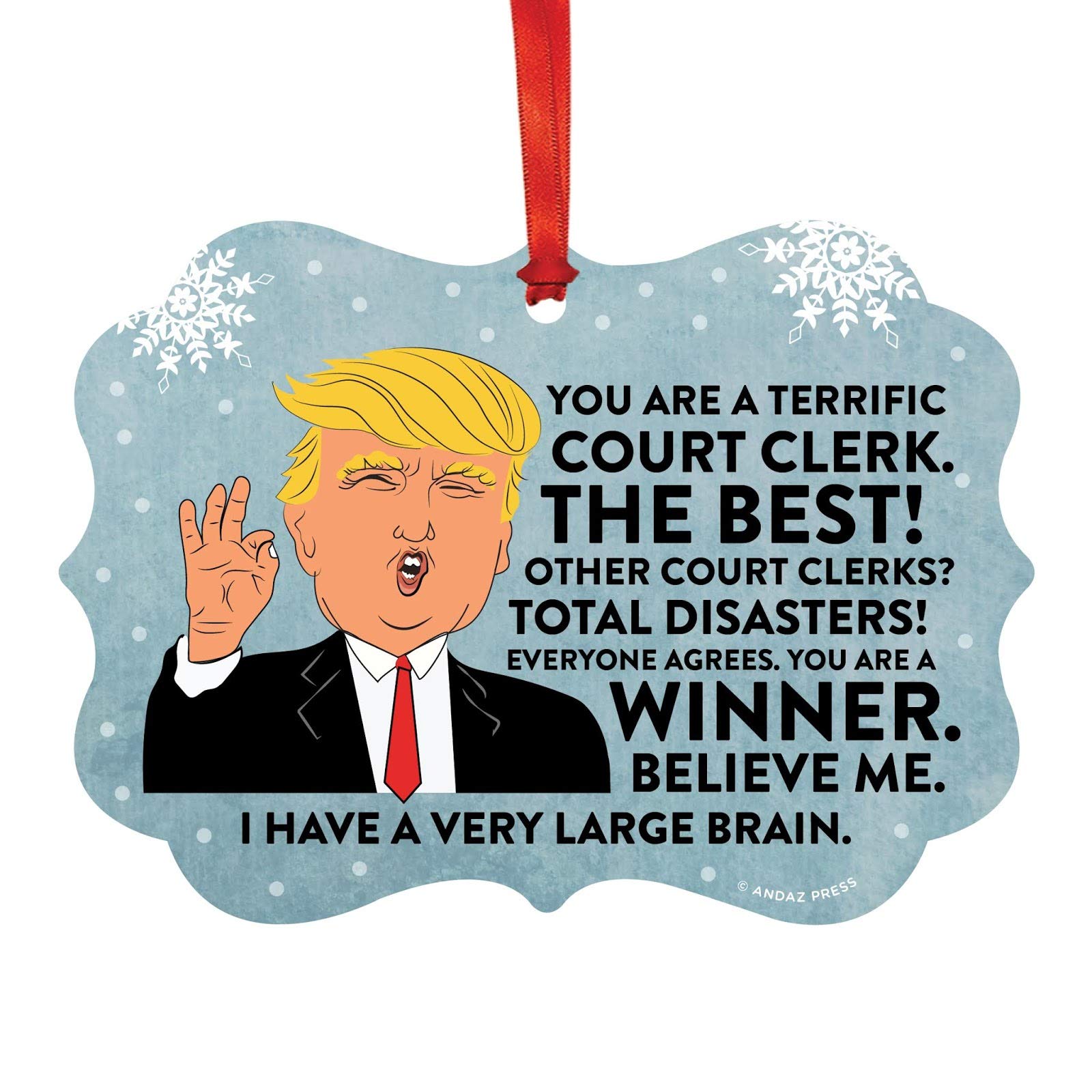 President Donald Trump Fancy Frame Keepsake Christmas Ornament - Product Imagery