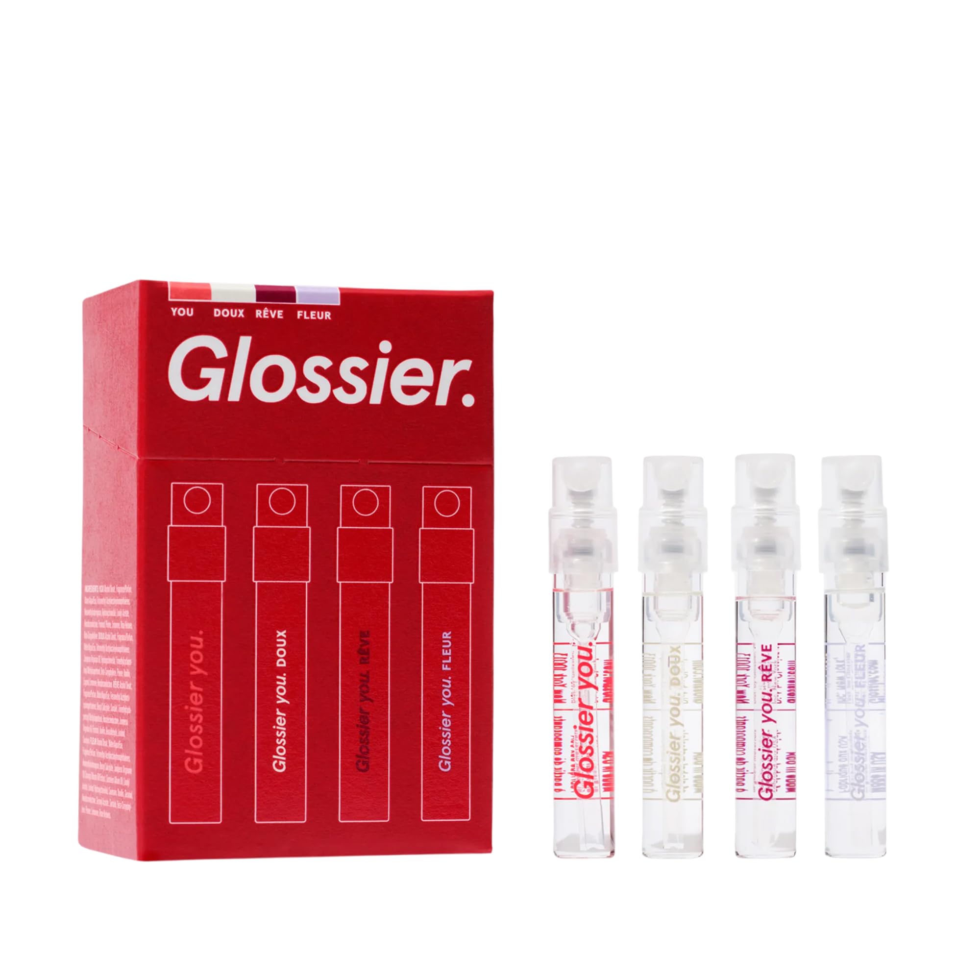 Glossier You Mini Wardrobe Fragrance Set, 4 x 1.5ml - Product Imagery