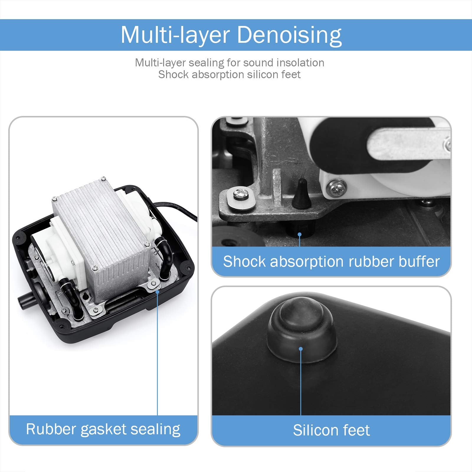 AquaMiracle Linear Air Pump AP-40/AP-60/AP-80/AP-160 for Pond Aer - AquaMiracle Official Product View 3