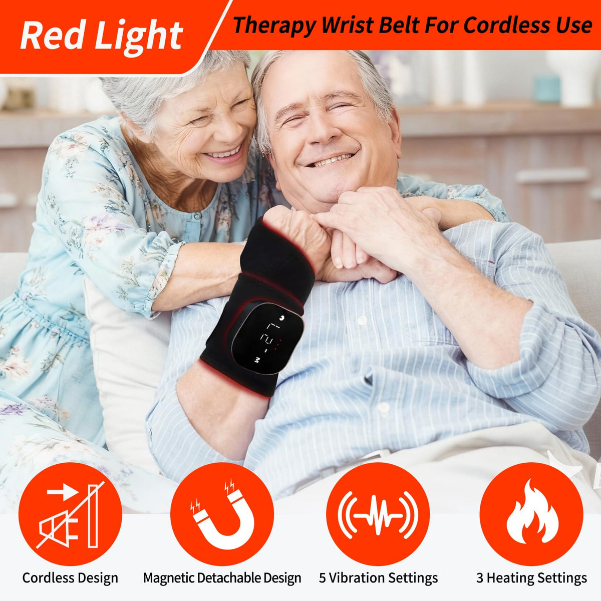 Rechargeable LED Warming Wrap for Wrist and Hands Portable - Hopkell Official Imagery - 5