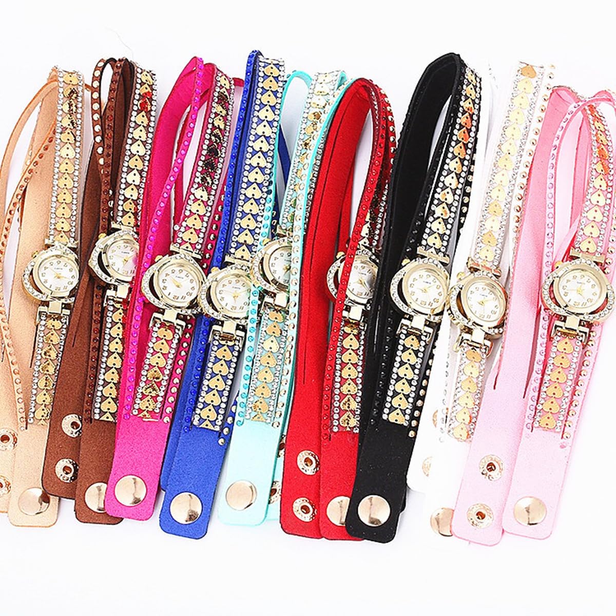 Women Fashion Watch Inlay Rhinestone Quartz Watches Heart - CdyBox Official Imagery - 3