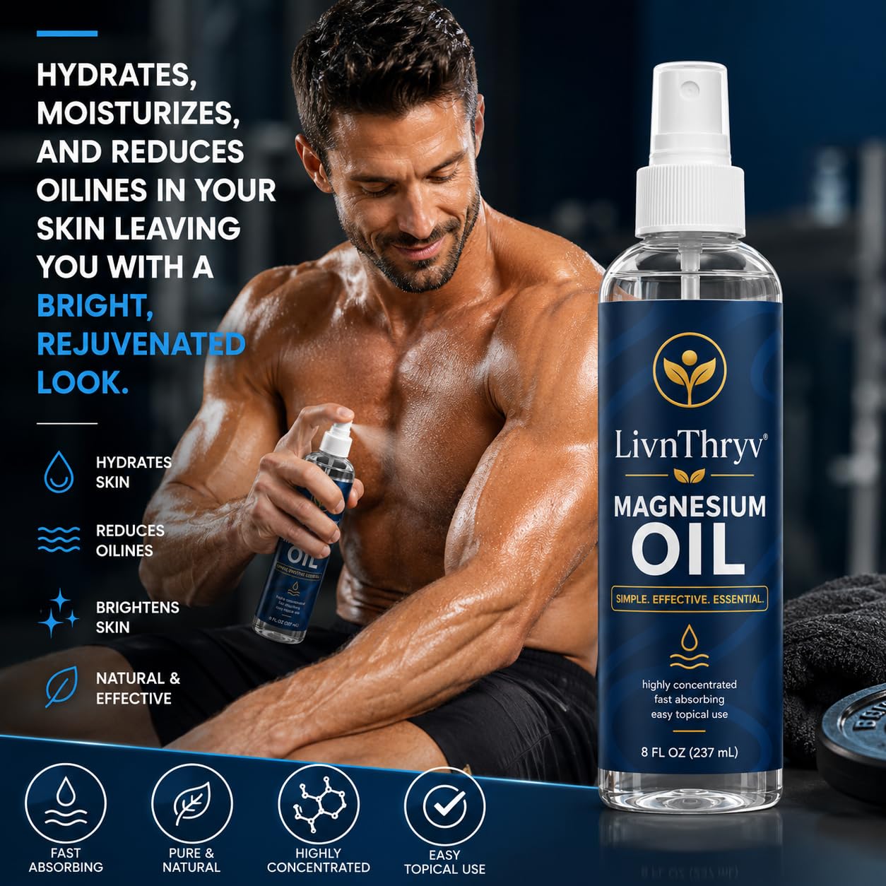 Magnesium Oil Spray Premium Topical Magnesium Formula for - LivnThryv Official Imagery - 5