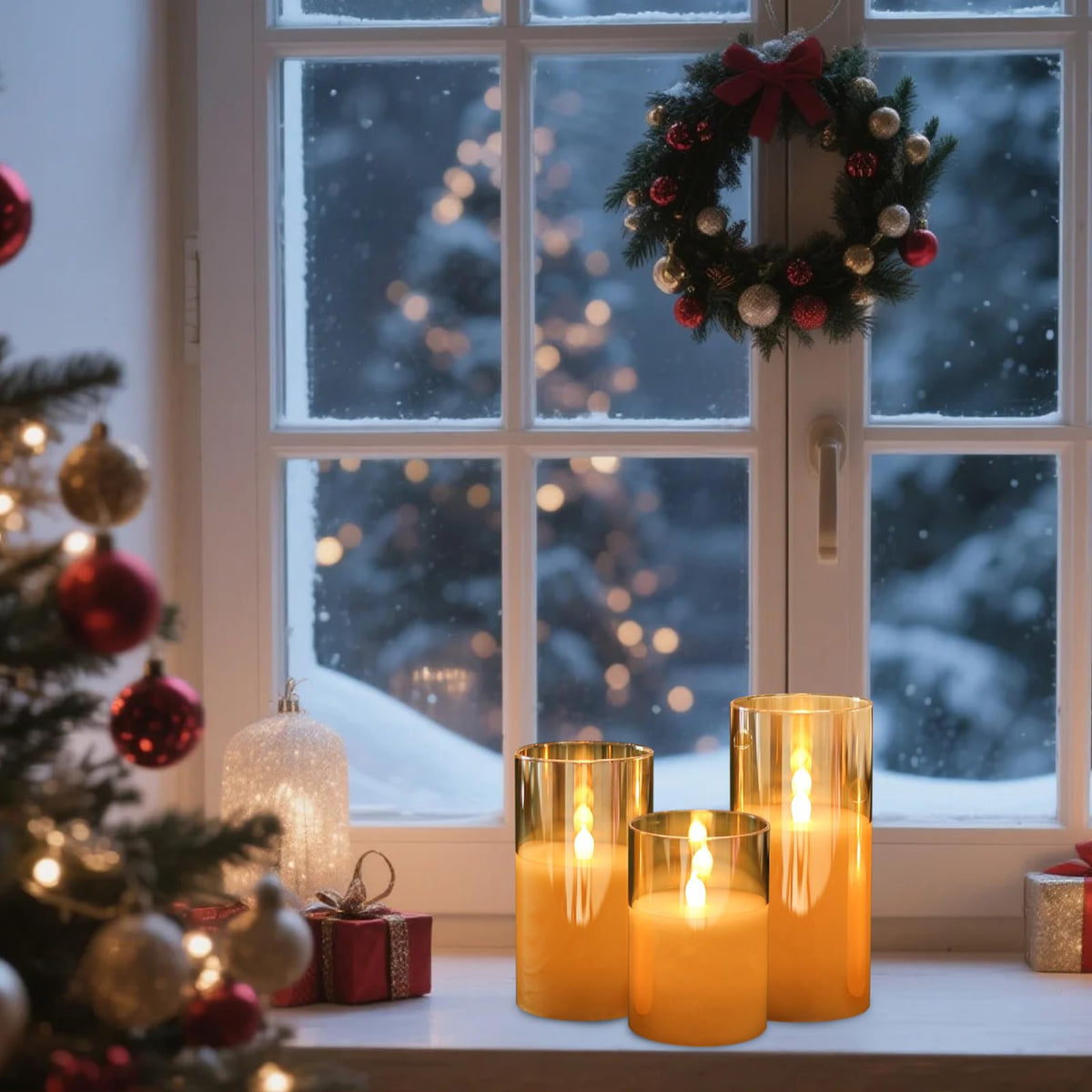 GenSwin Glass Rechargeable Flameless Candles with Remote - GenSwin Official Imagery - 6