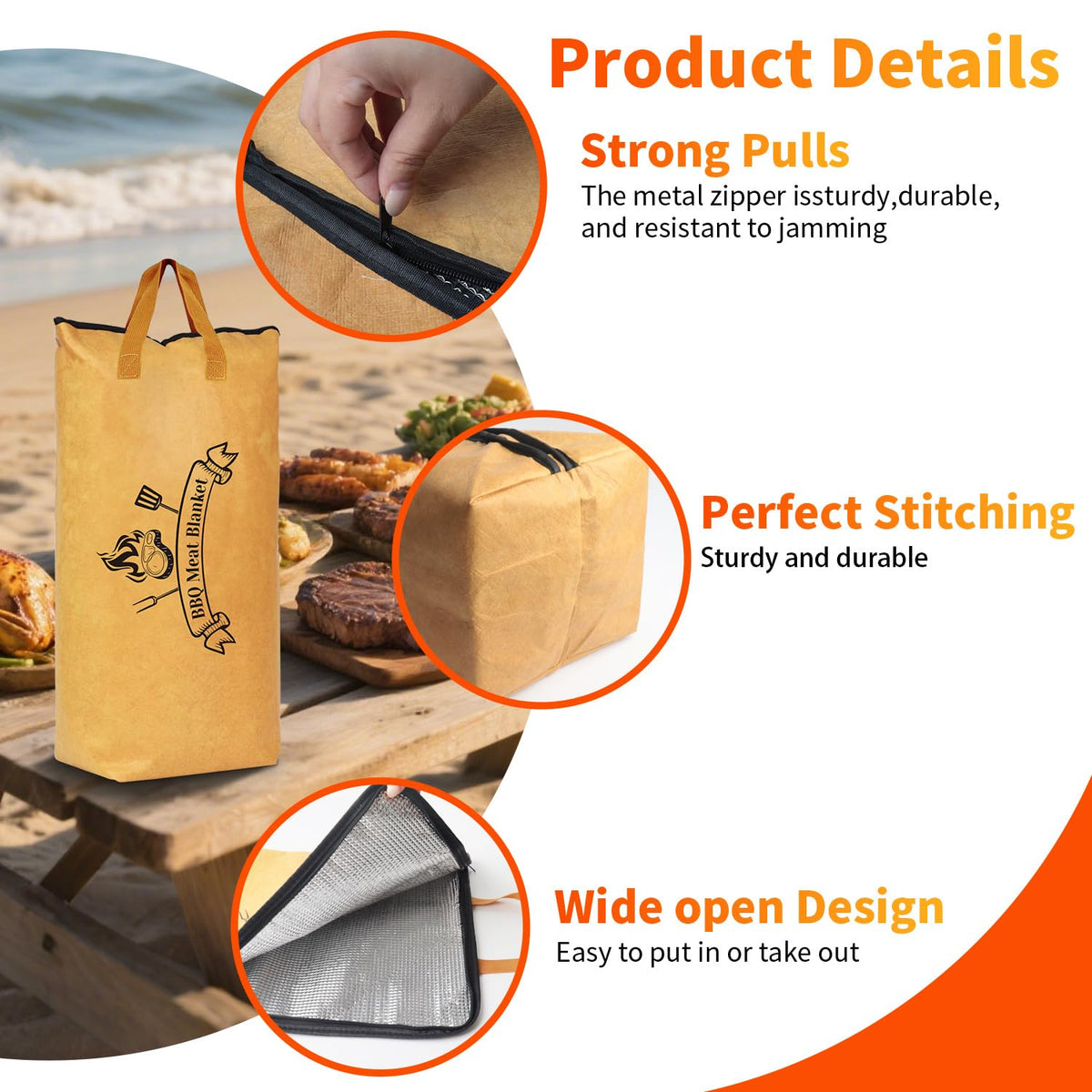 BBQ Blanket for Resting Meat Insulated Smoker Blanket - Comboproof Official Imagery - 6