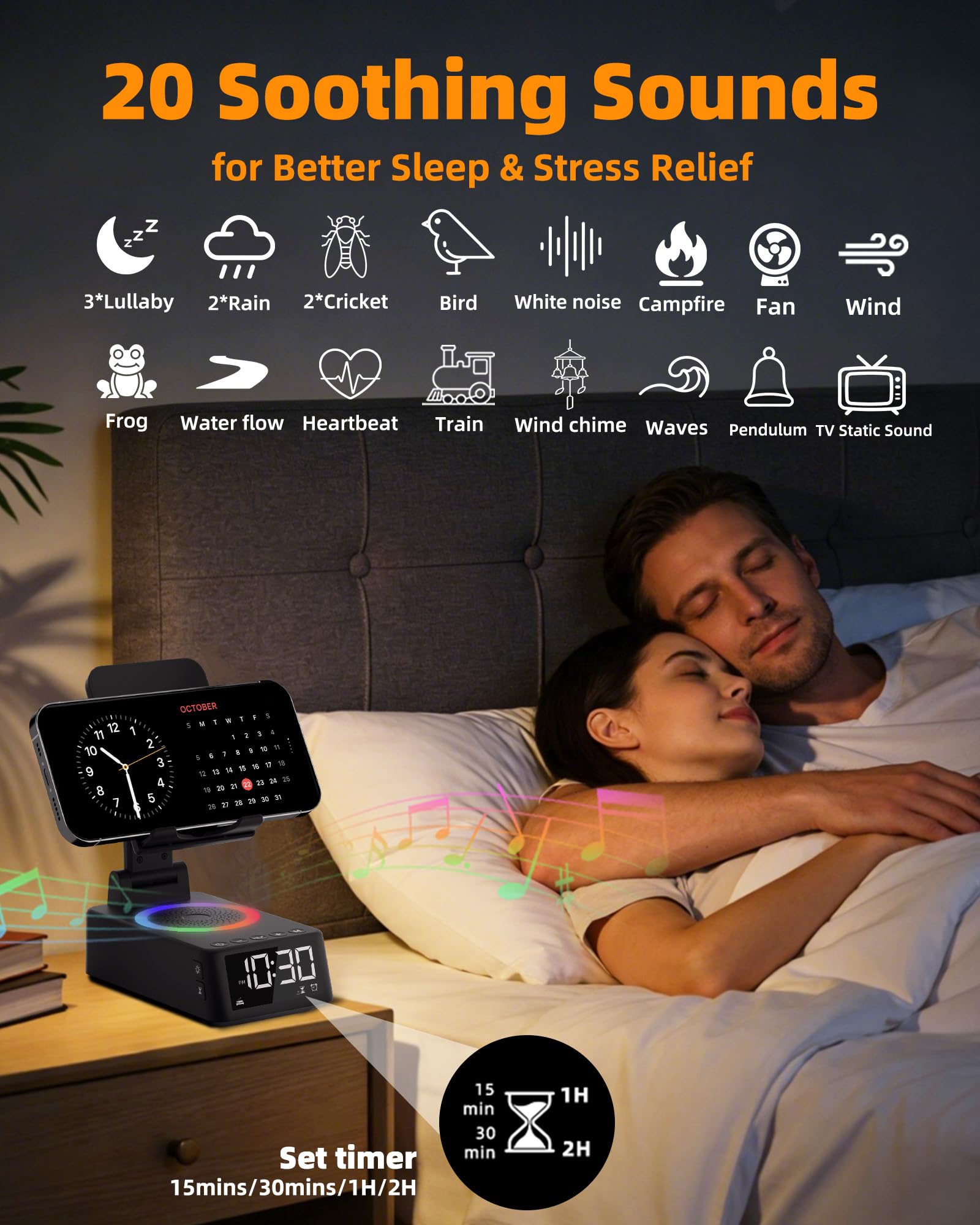 GINBIORA Gifts for Men Women, Bluetooth Speaker with Phone Stand by GINBIORA - Angle View 3