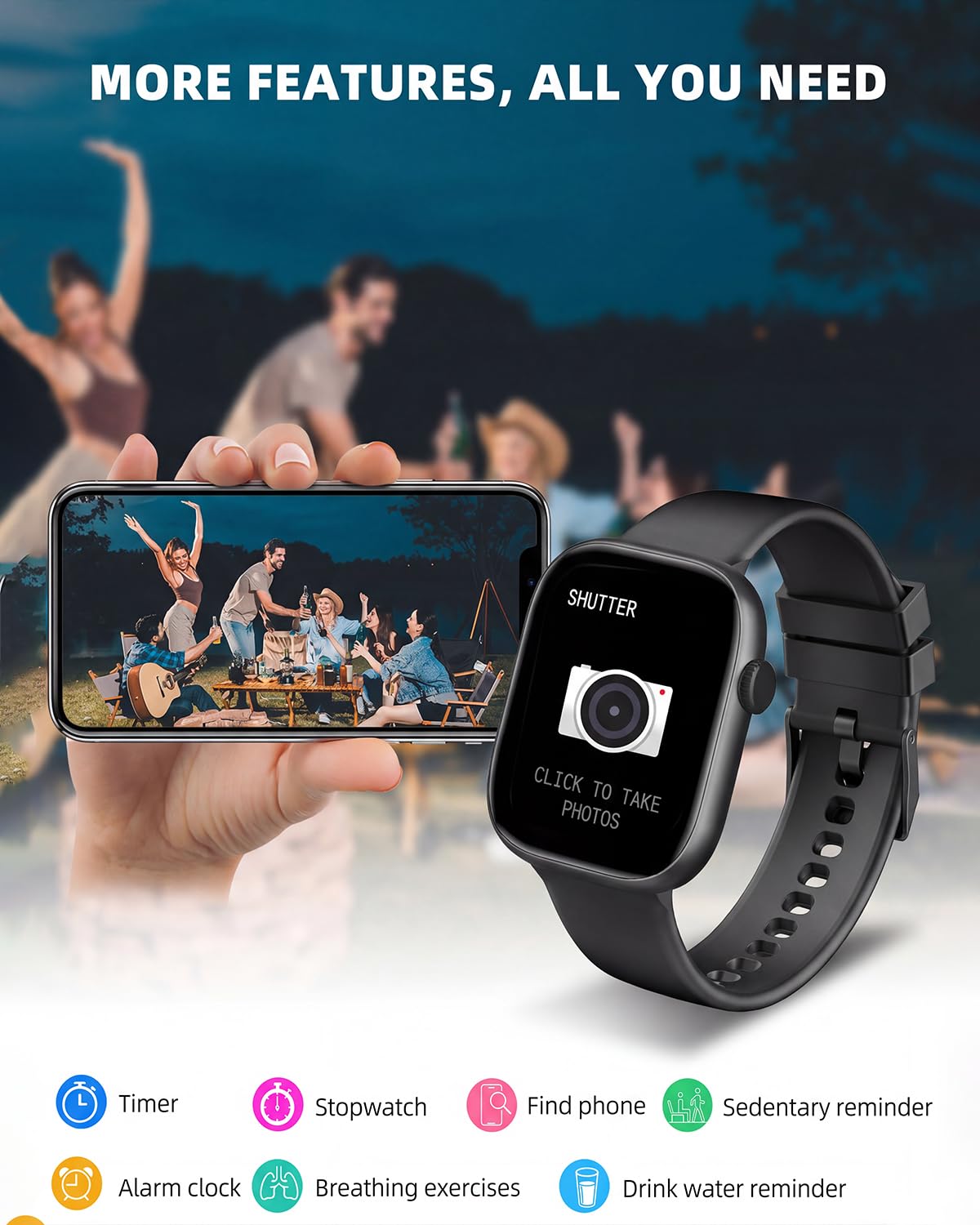 KIPTUMTEK Smart Watch for Women Men, Fitness and Sleep Trackers with 1 - View 8