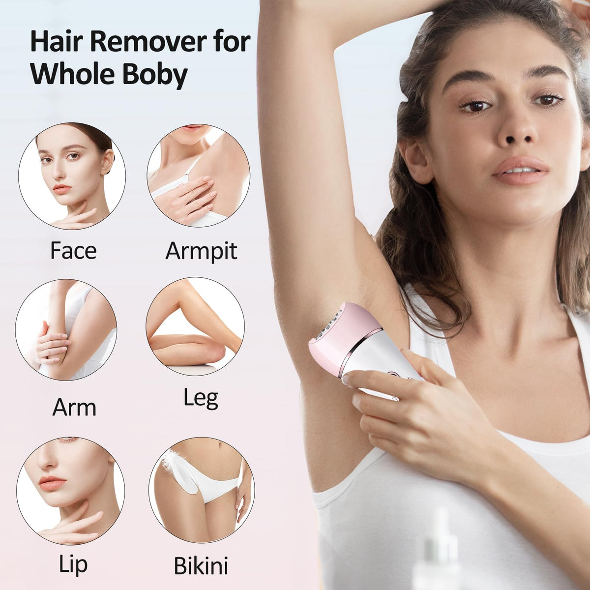 Epilator for Women 6 in 1 Hair Removal Epilator Shaver Face - LIHOBI Official Imagery - 6