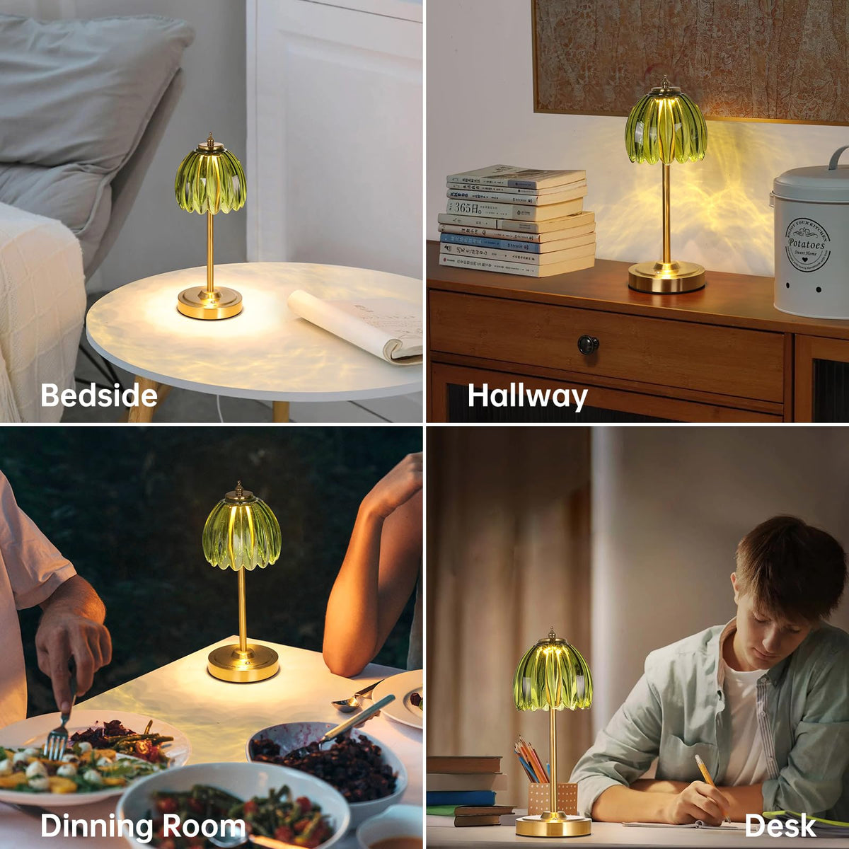 Shenmoyl Tulip Table Lamp with 5000mAh Battery Touch Control - Shenmoyl Official Imagery - 6