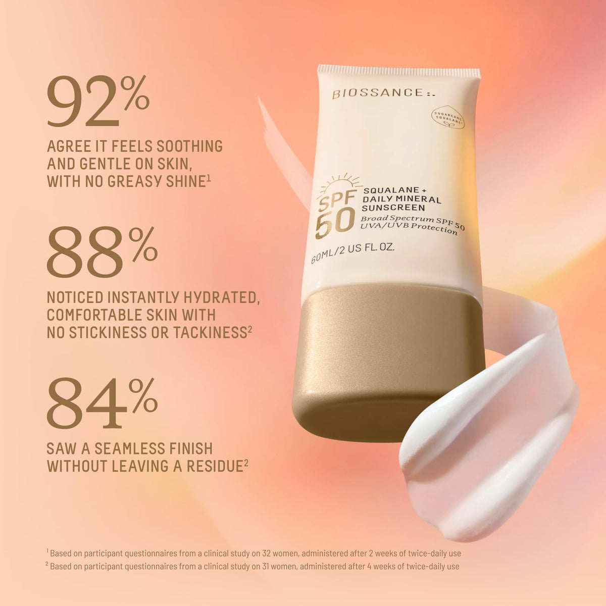 BIOSSANCE Squalane Daily Mineral SPF 50 Sunscreen Lotion - BIOSSANCE Official Imagery - 3
