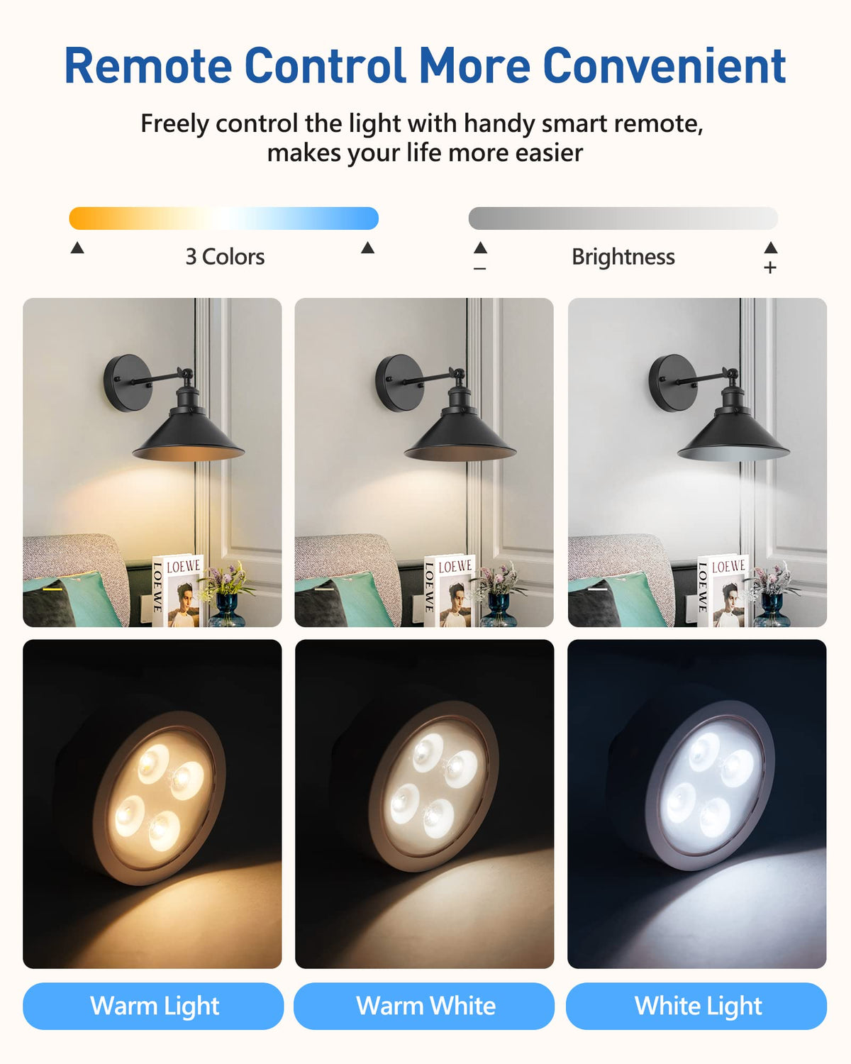 Bailoch Black Vintage Wireless Battery Operated Wall Sconces - Bailoch Official Imagery - 5