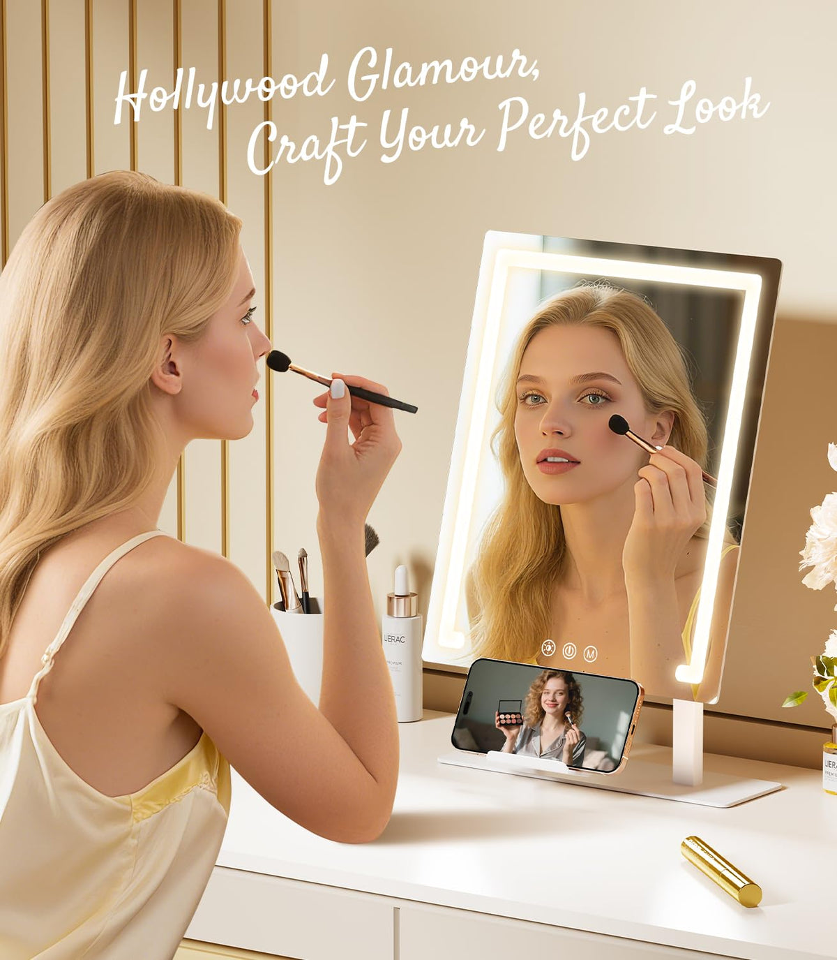 Gospire Hollywood Lighted Makeup Mirror 4000mAh Rechargeable - Gospire Official Imagery - 7