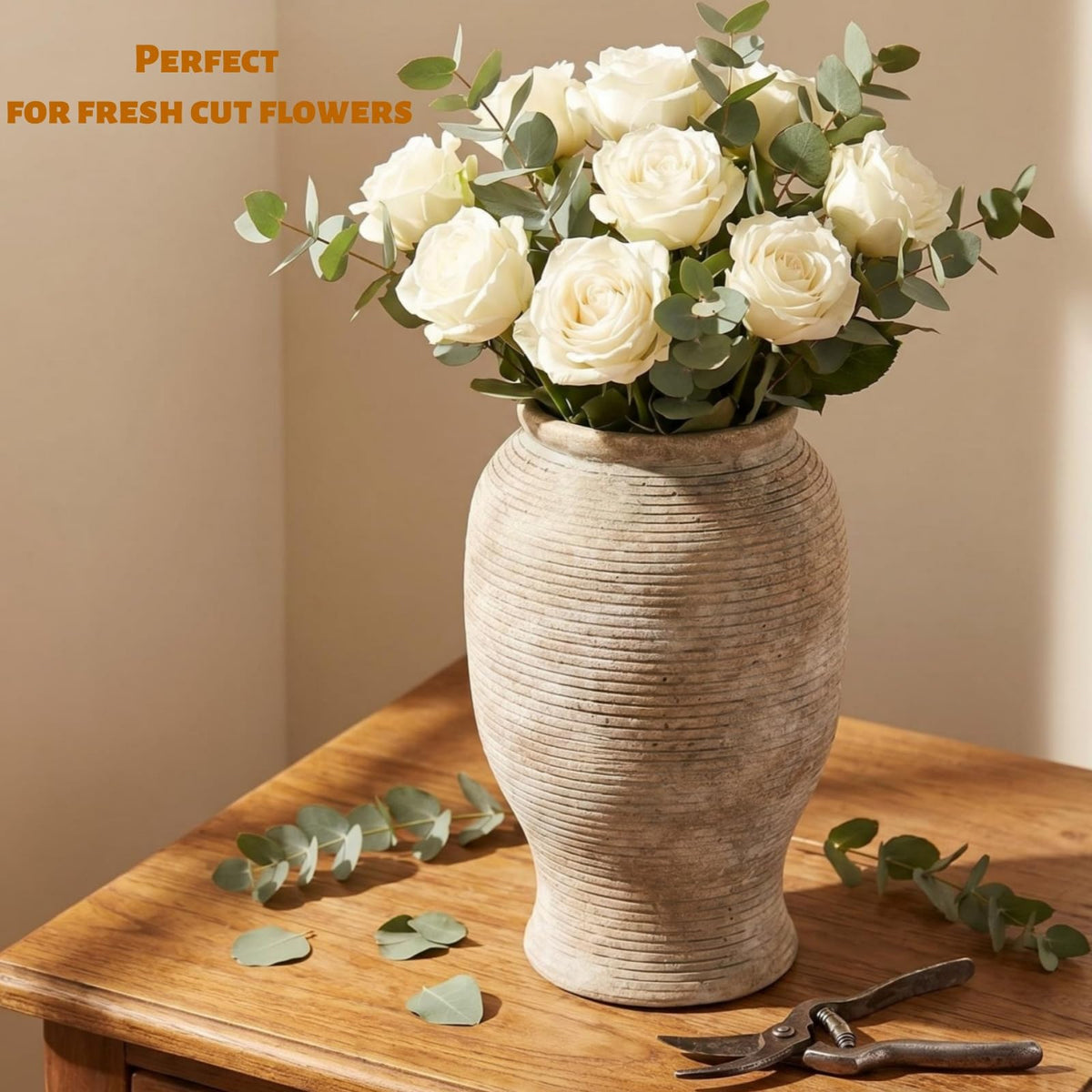 9 Inch Ceramic Flower Vase - LISE Mused Official Imagery - 6