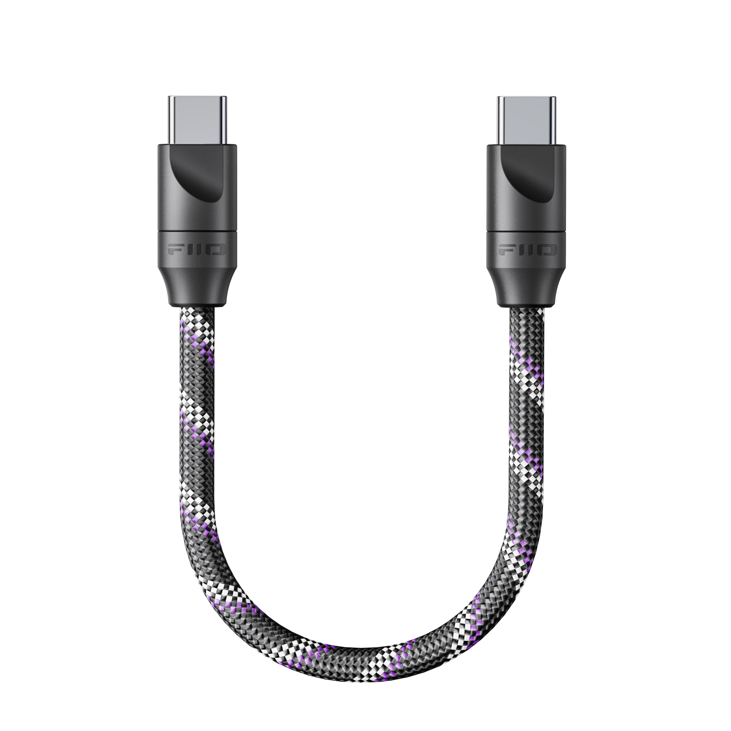FiiO Trust Series USB-C to USB-C OTG Digital Audio Cable, Silver- by FiiO - Angle View 2