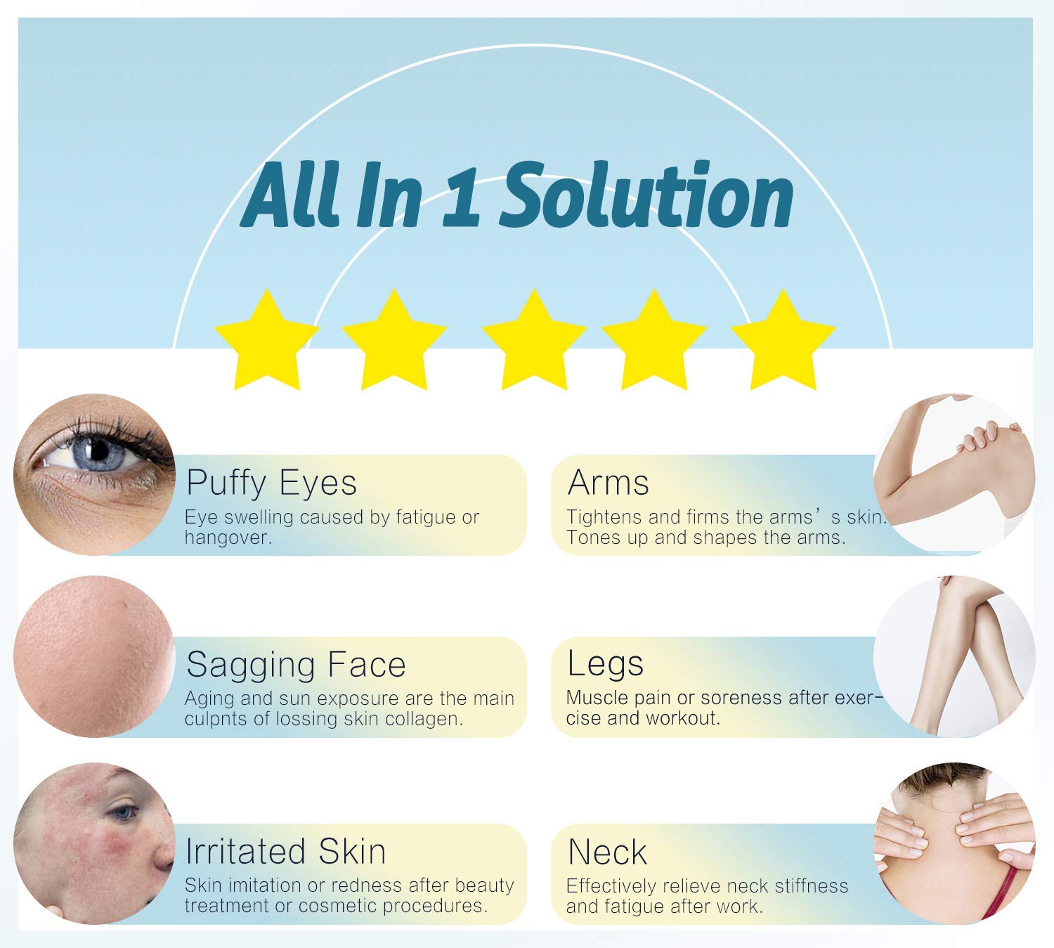 ESARORA Ice Roller face and eye massager for puffiness and pain relief, with a sleek design for cold therapy and facial soothing.
