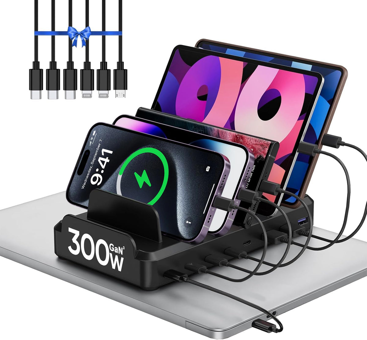 Lcssio 300W Charging Station for Multiple Devices 8 Port - Lcssio Official Imagery - 1