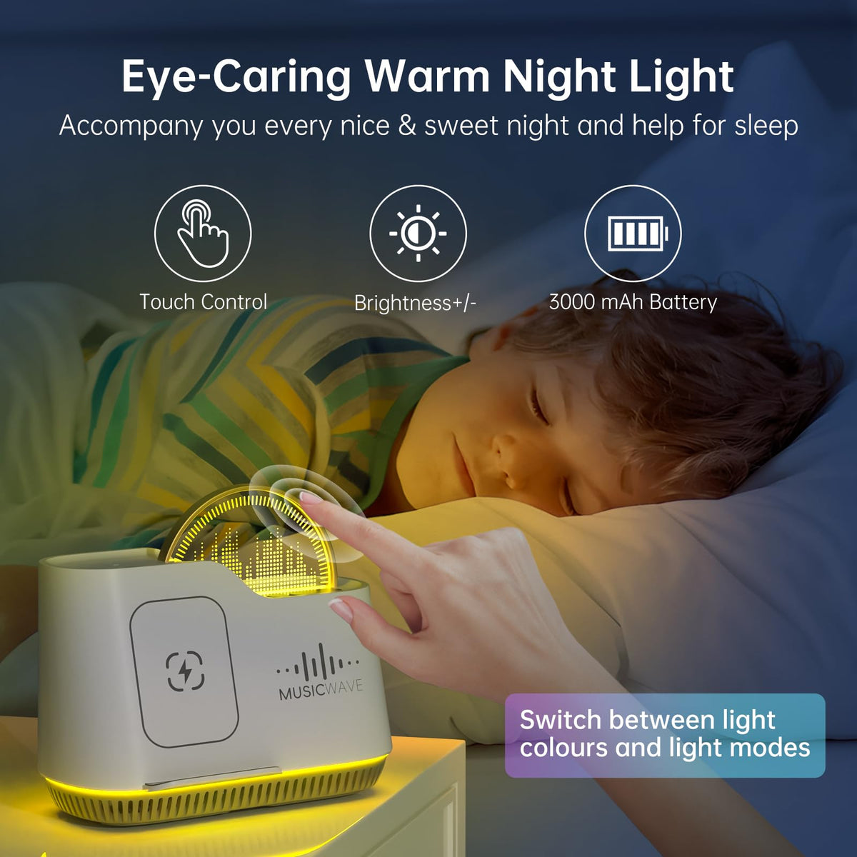 Night Light Bluetooth Speaker Phone Holder Touch Control - AUYLE Official Imagery - 6