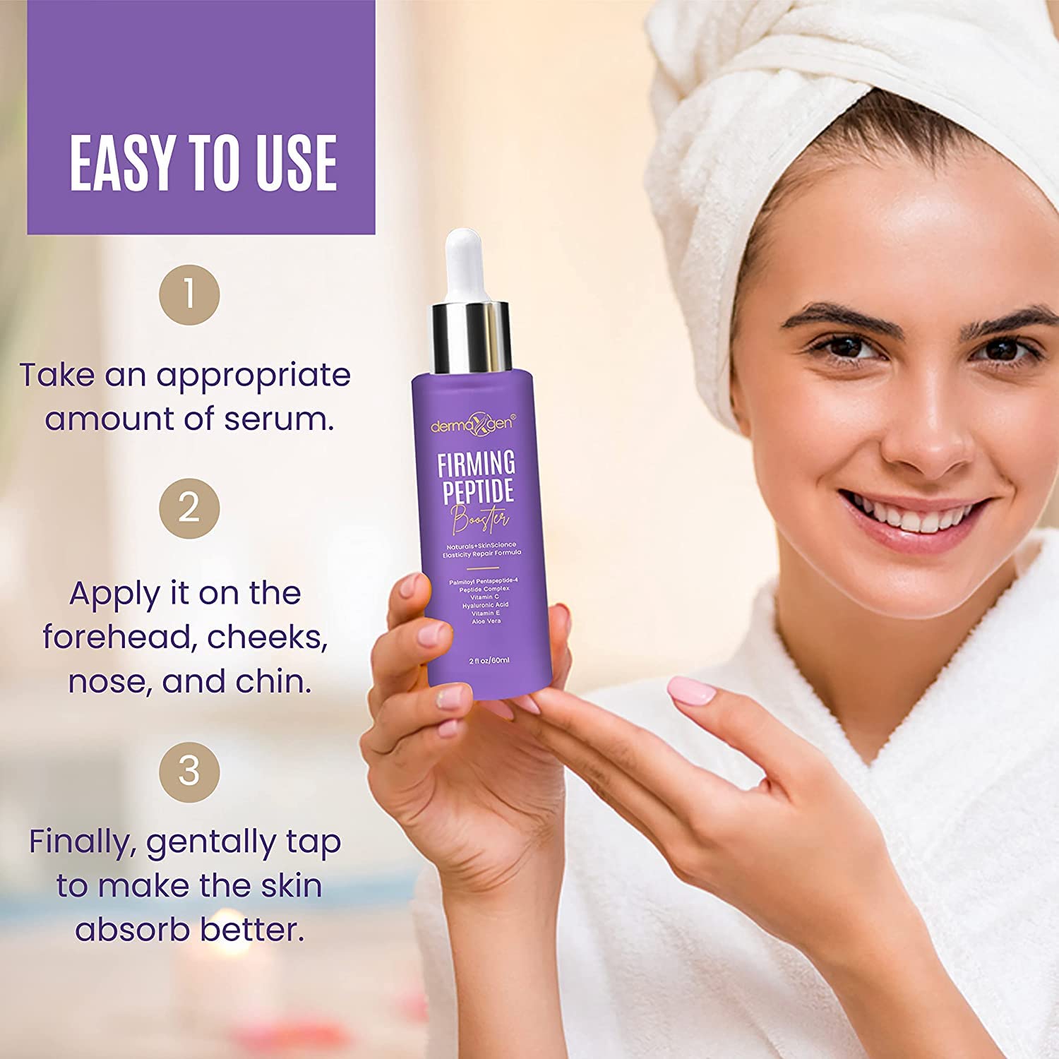 DERMAXGEN Peptide Complex Serum + MATRIXYL 3000 ORGANIC HYALURONIC - Powerful - DERMAXGEN Official Product View 7