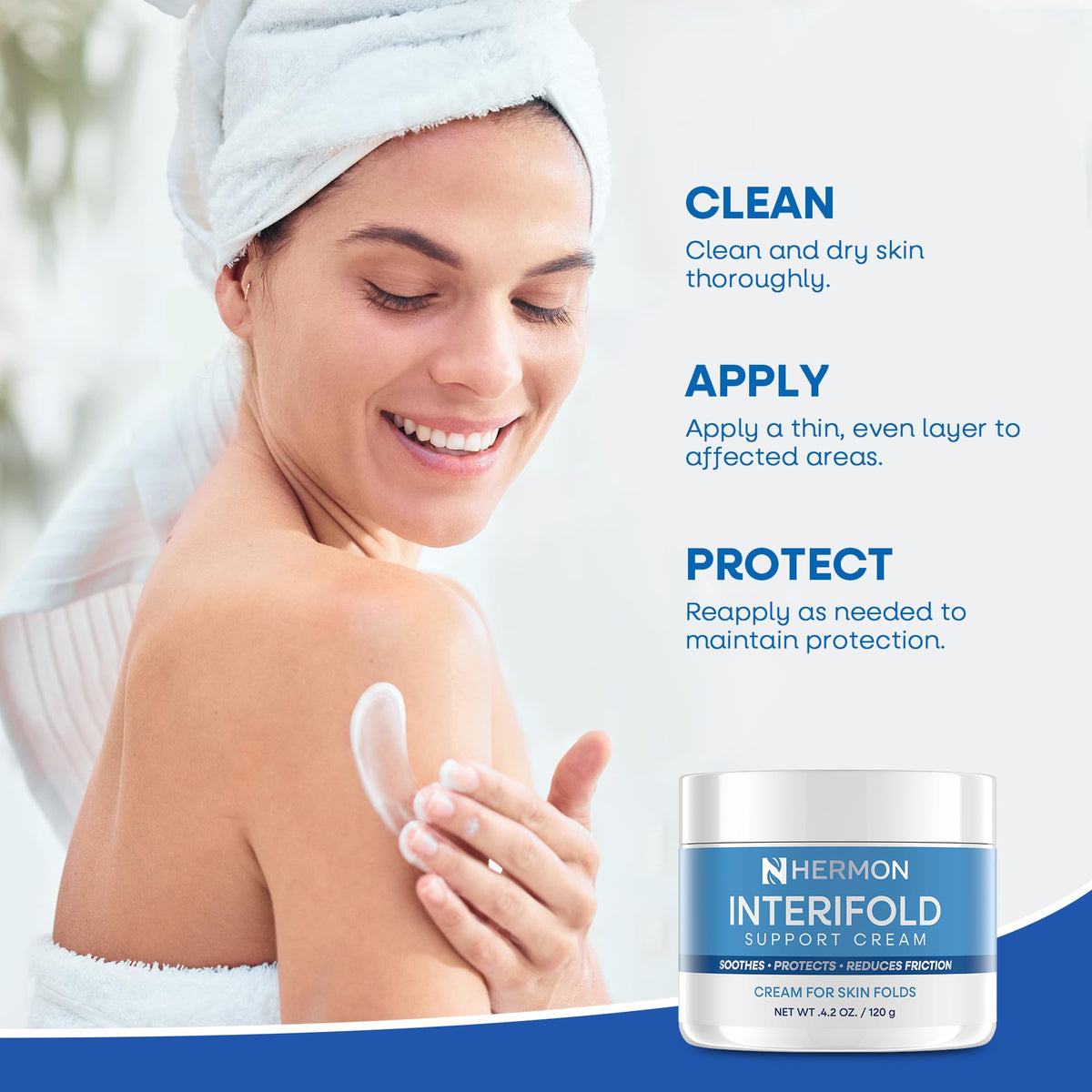 Hermon Intertrigo Cream for Skin Folds Skin Care Chafing - Hermon Official Imagery - 6