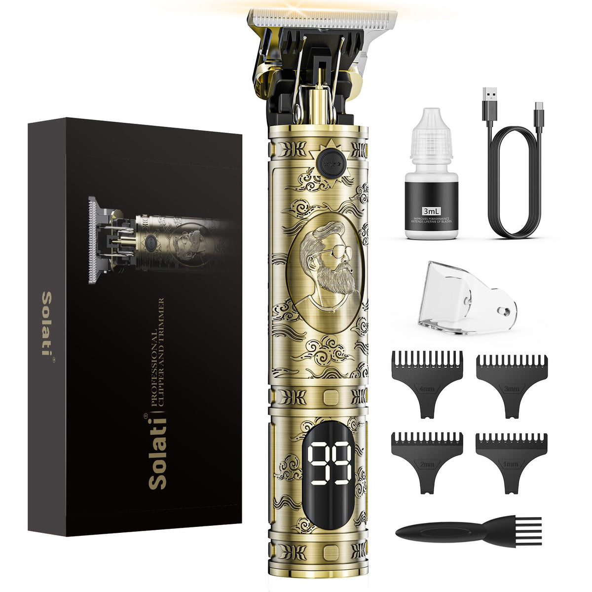 Solati Hair Clippers for Men Professional Hair Trimmer Zero - Solati Official Imagery - 2
