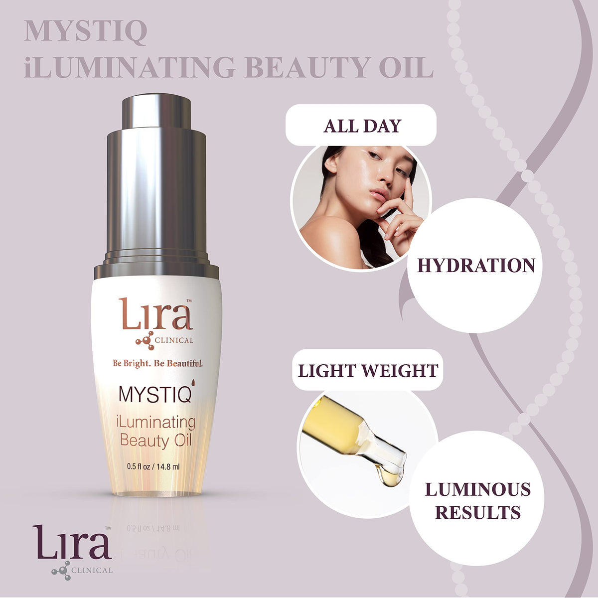 Lira Clinical MYSTIQ iLuminating Beauty Oil - Lira Clinical Official Imagery - 5