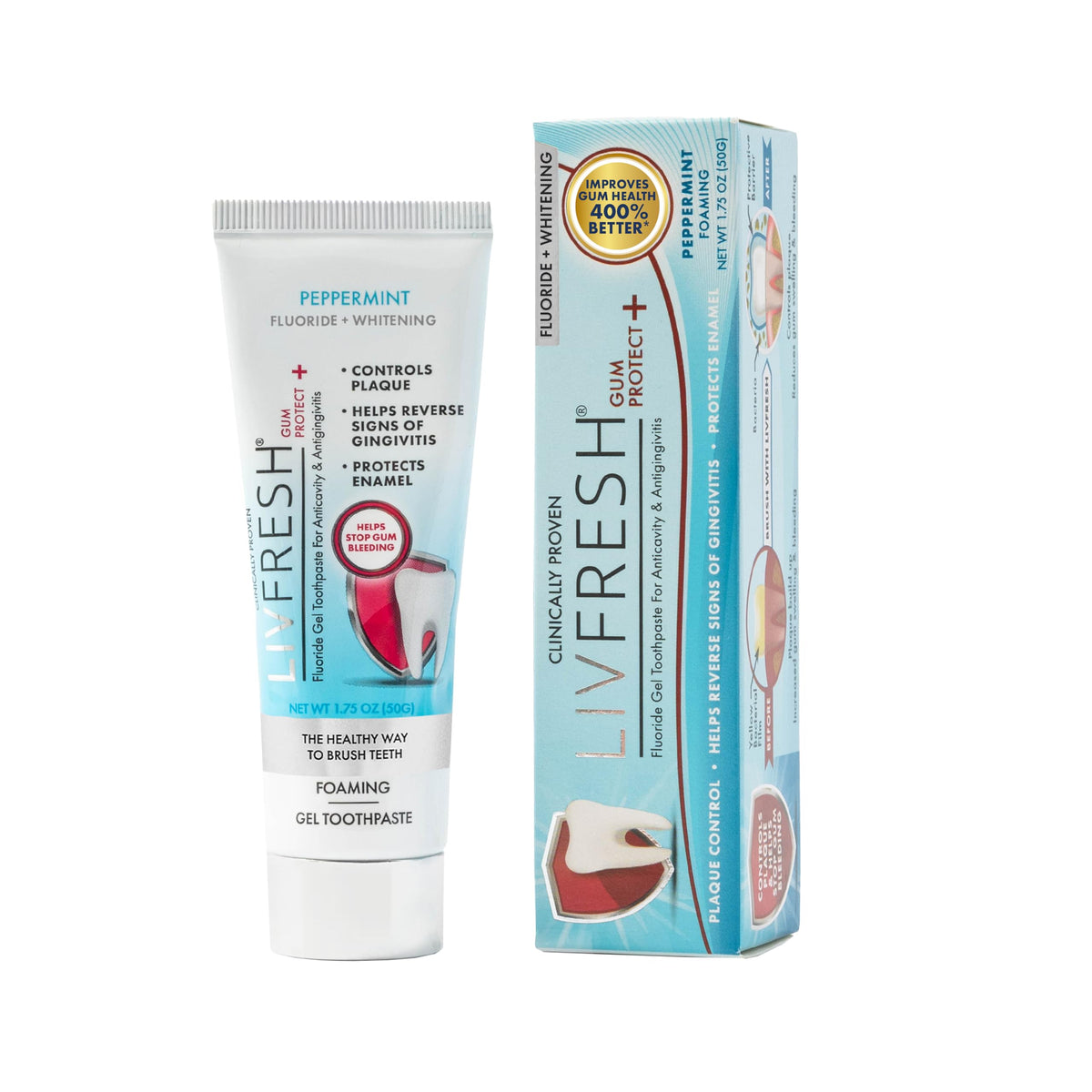 LIVFRESH Gum Protect Toothpaste Gel Gingivitis Treatment - LIVFRESH Official Imagery - 1