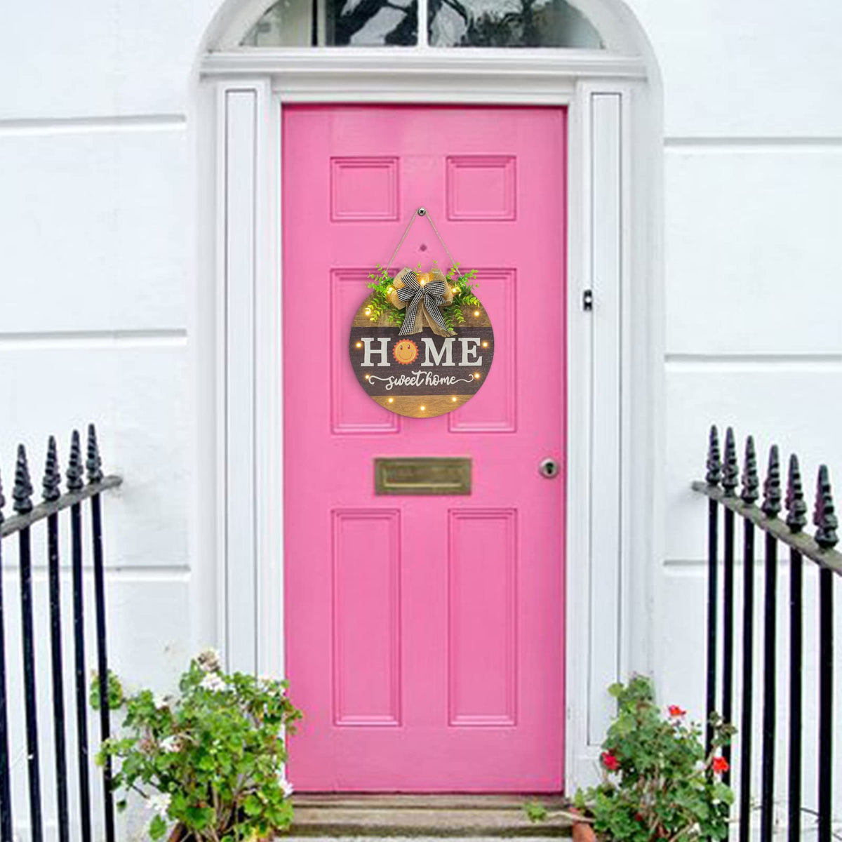 Interchangeable Welcome Sign for Front Door with 14 - HOMCDALY Official Imagery - 8