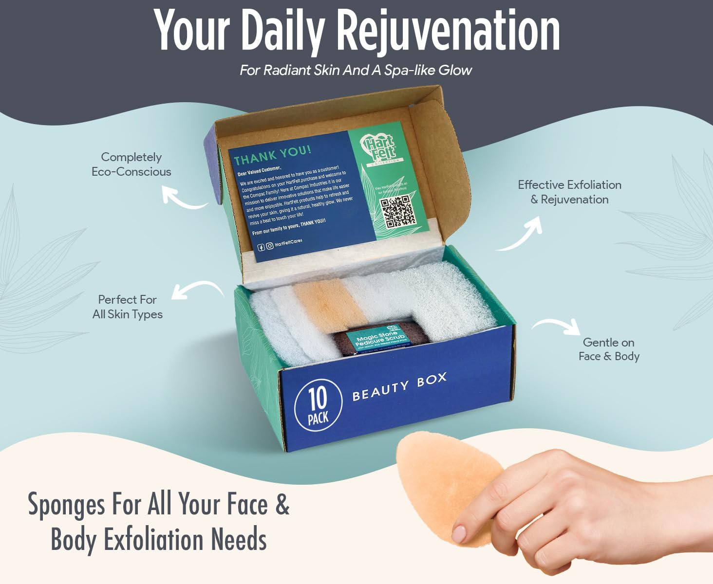 HartFelt Head-to-Toe Exfoliation Beauty Box &amp; Trial Pack - HartFelt