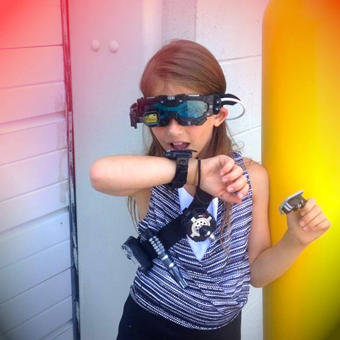 SpyX / Night Mission Goggles - Spy Kids Goggles Toy + LED Light B by SpyX - Angle View 4