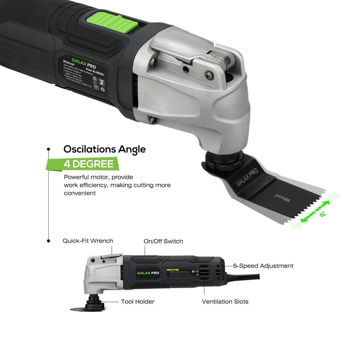 GALAX PRO Oscillating Multi Tool Corded 2 4A 28pcs - GALAX PRO Official Imagery - 5