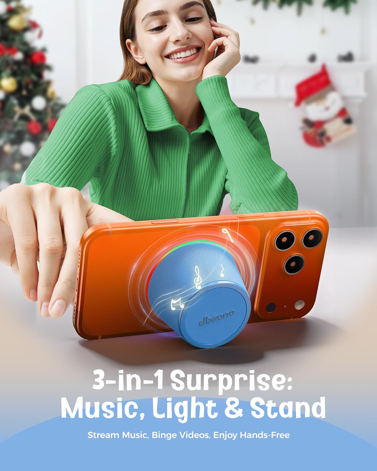 dbsono Small Portable Bluetooth Speaker Birthday Gifts Magnetic Phone - View 2