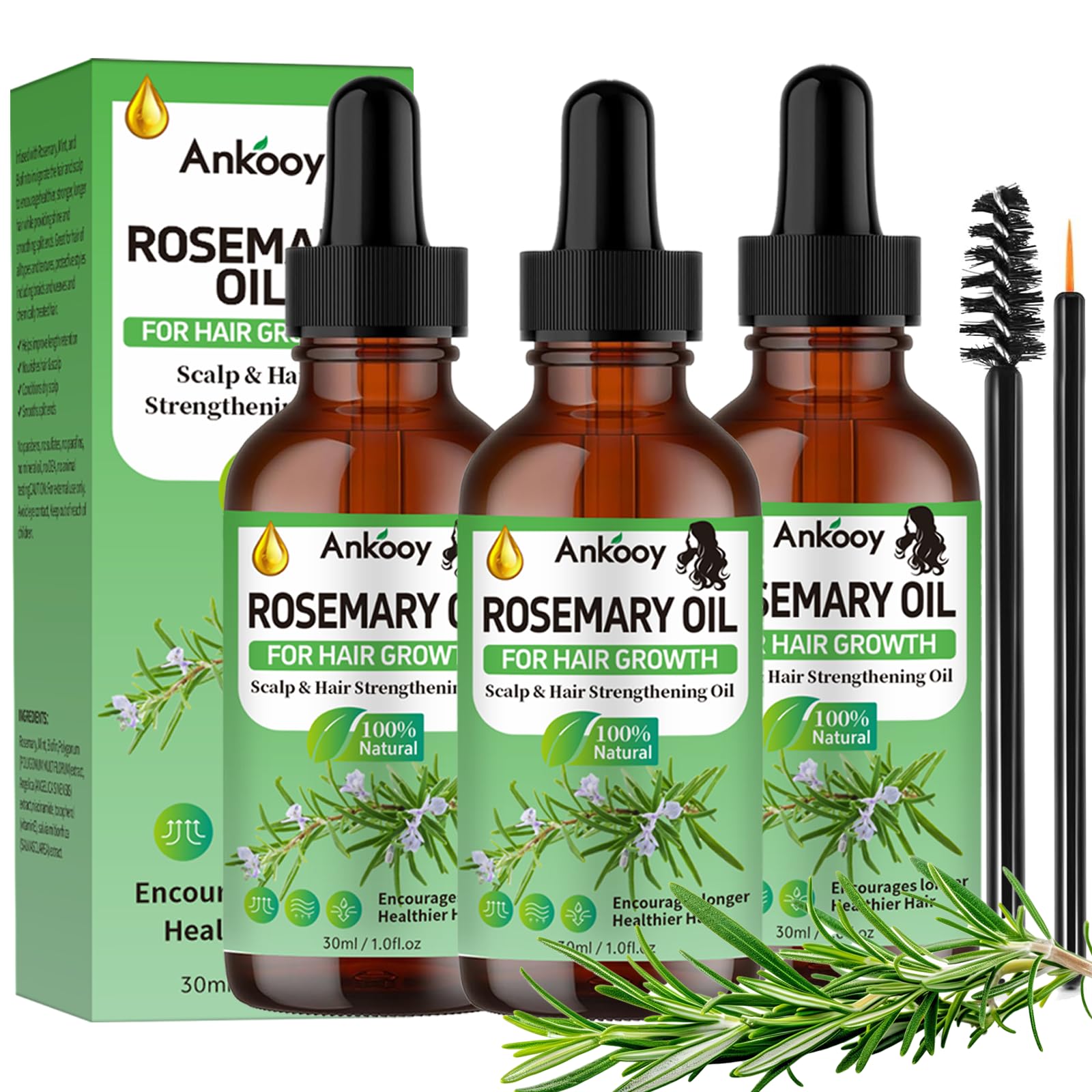ANKOOY Rosemary Oil for Hair Growth,Rosemary Hair Growth Oil,Strengthening Oil - ANKOOY Official Product View 2