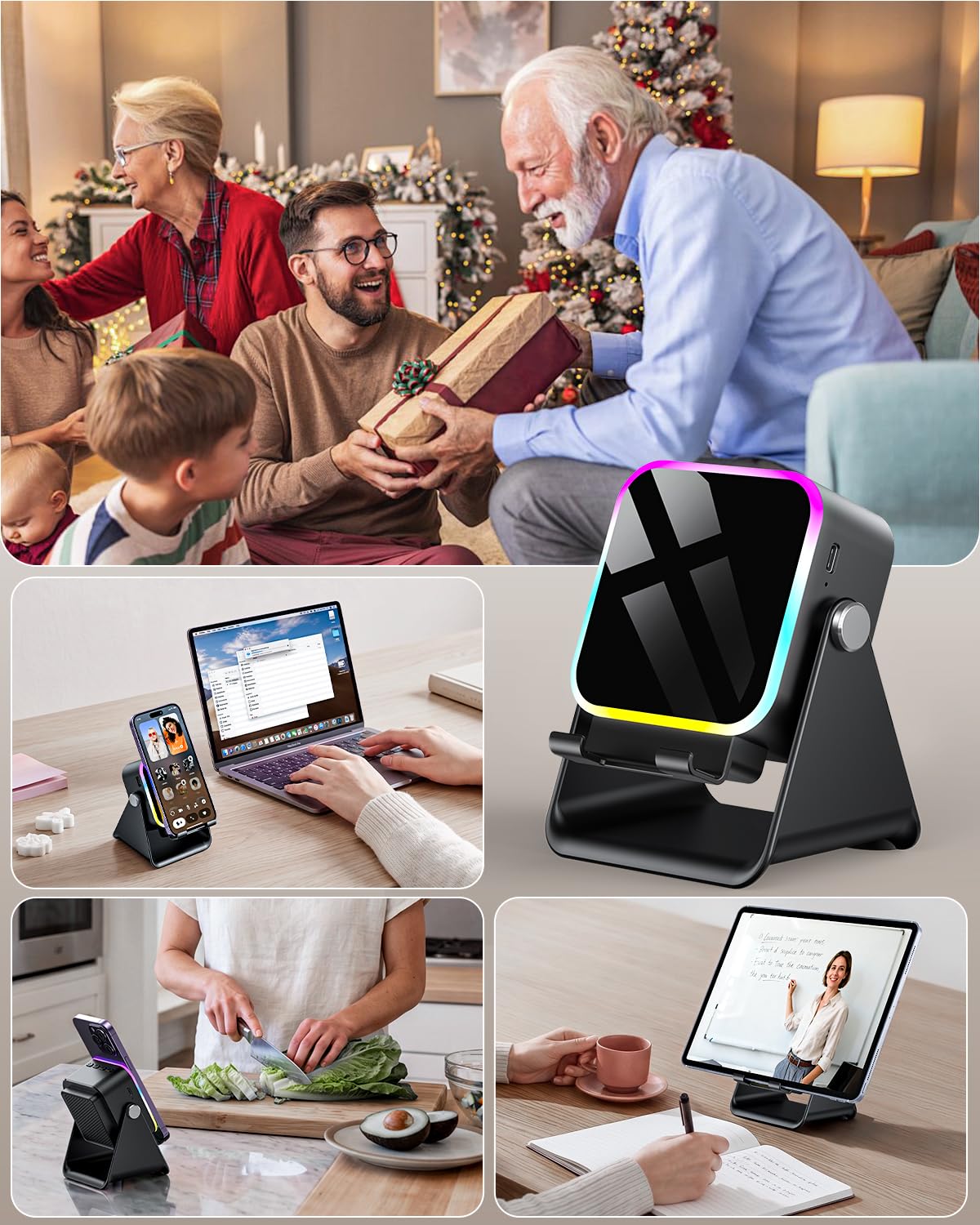Oresoc Induction Speaker 5-in-1 Wireless Bluetooth Audio for iPho by Oresoc - Angle View 6