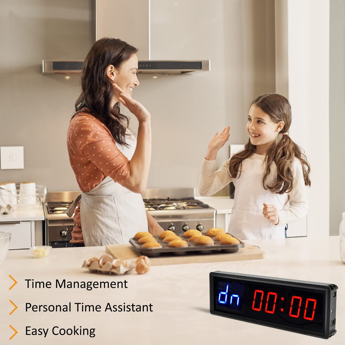 LED Interval Timer Count Down Up Clock Stopwatch with Remote - BTBSIGN Official Imagery - 7