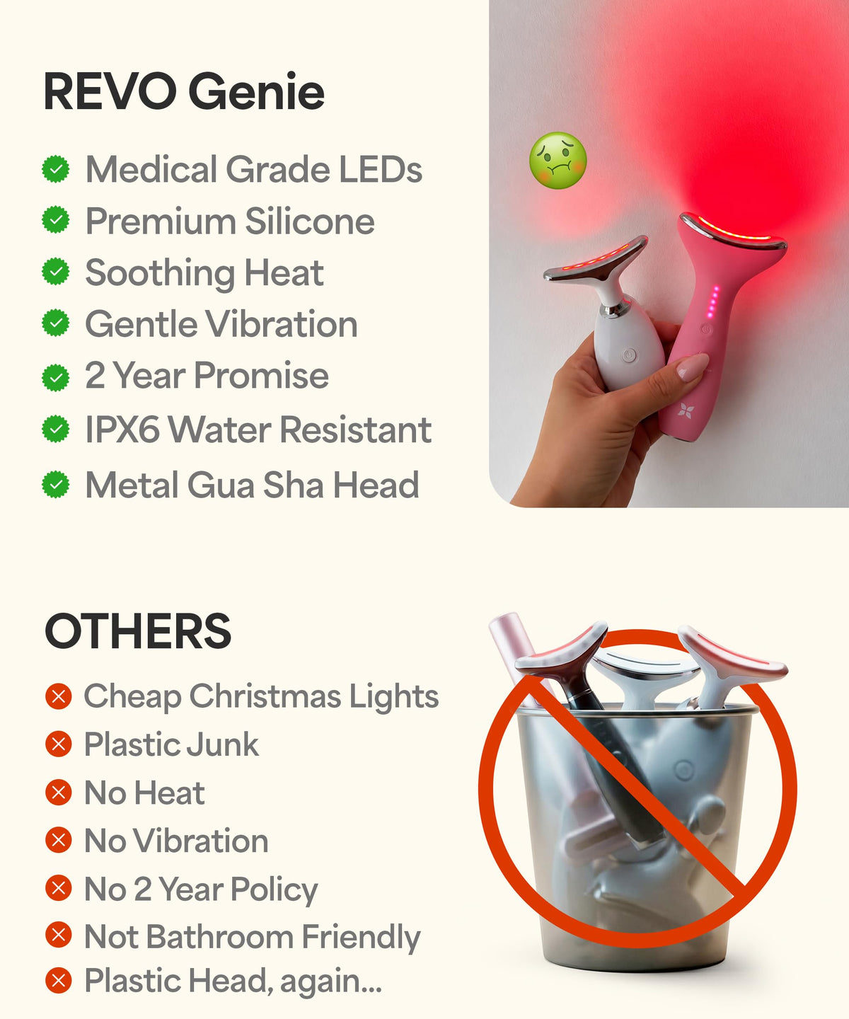 REVO Genie Facial Massager for Face and Neck LED Beauty - REVOMADIC Official Imagery - 7