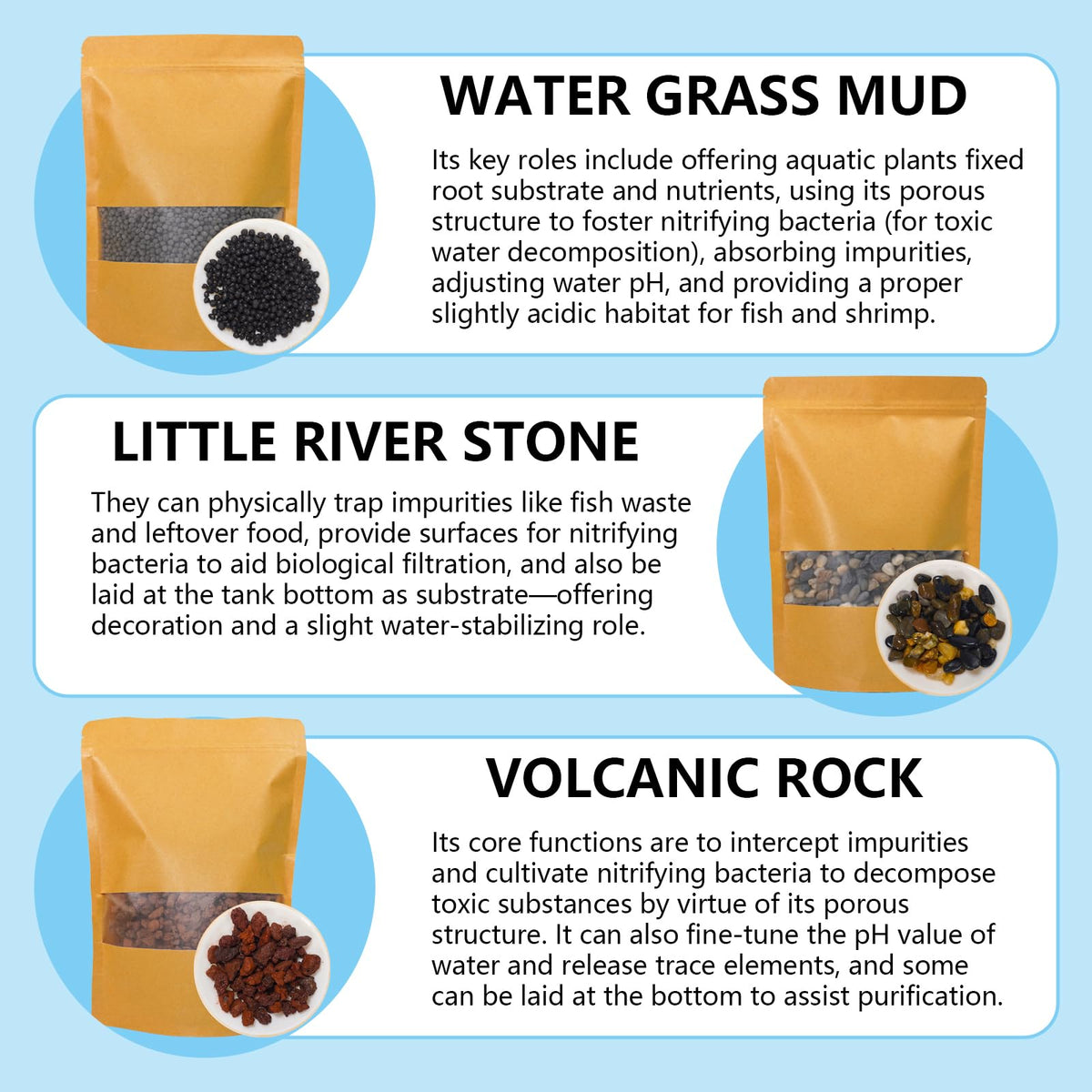 3 in 1 Low Maintenance Aquarium Filter Bio Media Volcanic - BERGFBV Official Imagery - 6
