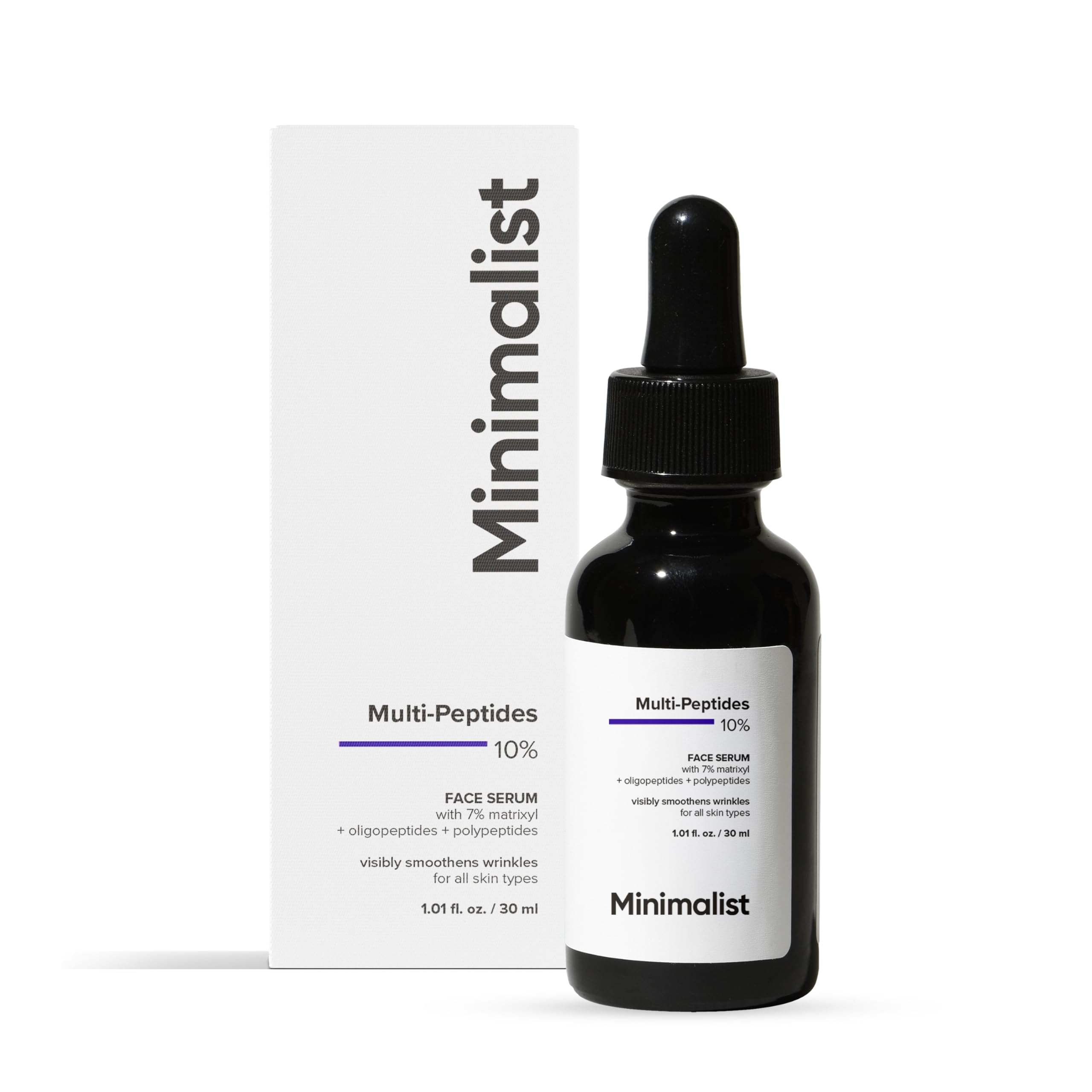 Minimalist Multi Peptide + Hyaluronic Acid Anti Aging Serum for Crow's Feet, - Minimalist Official Product View 2