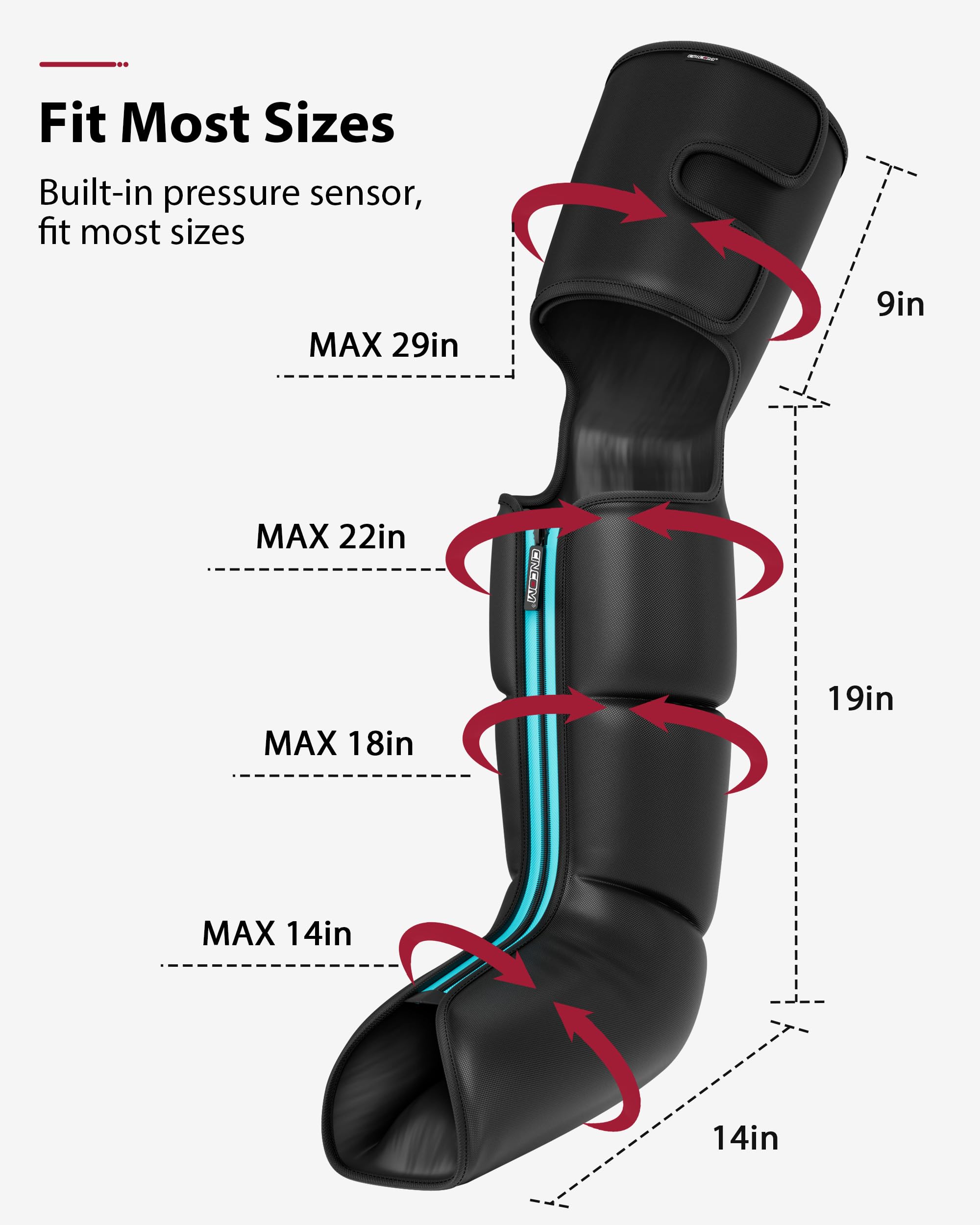 CINCOM Leg Massager with Heat & Air Compression
