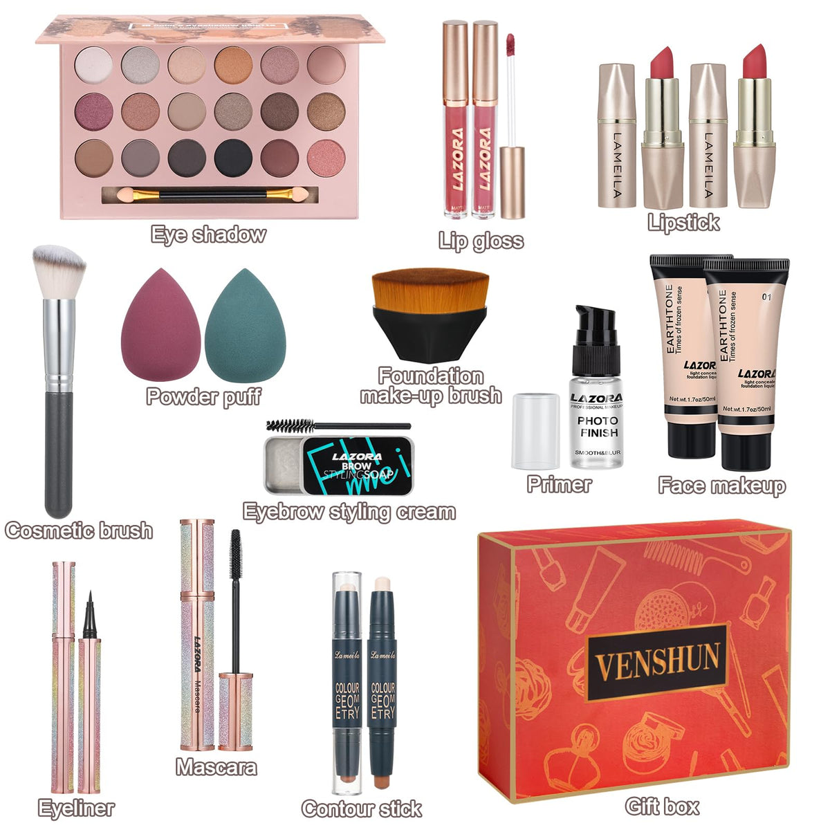 venshun Makeup Kit for Women Full Kit Makeup Sets for - venshun Official Imagery - 3