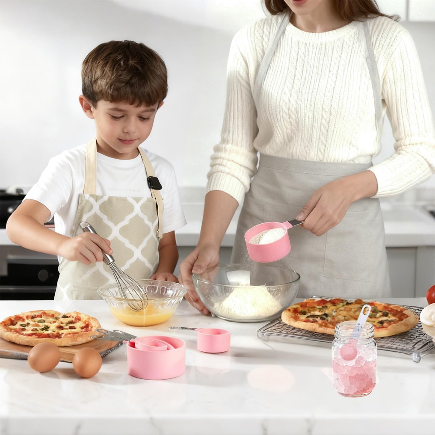 DJXRQY Measuring Cups and Spoons Set, 10 Pieces Stackable Measure - DJXRQY Official Product View 7