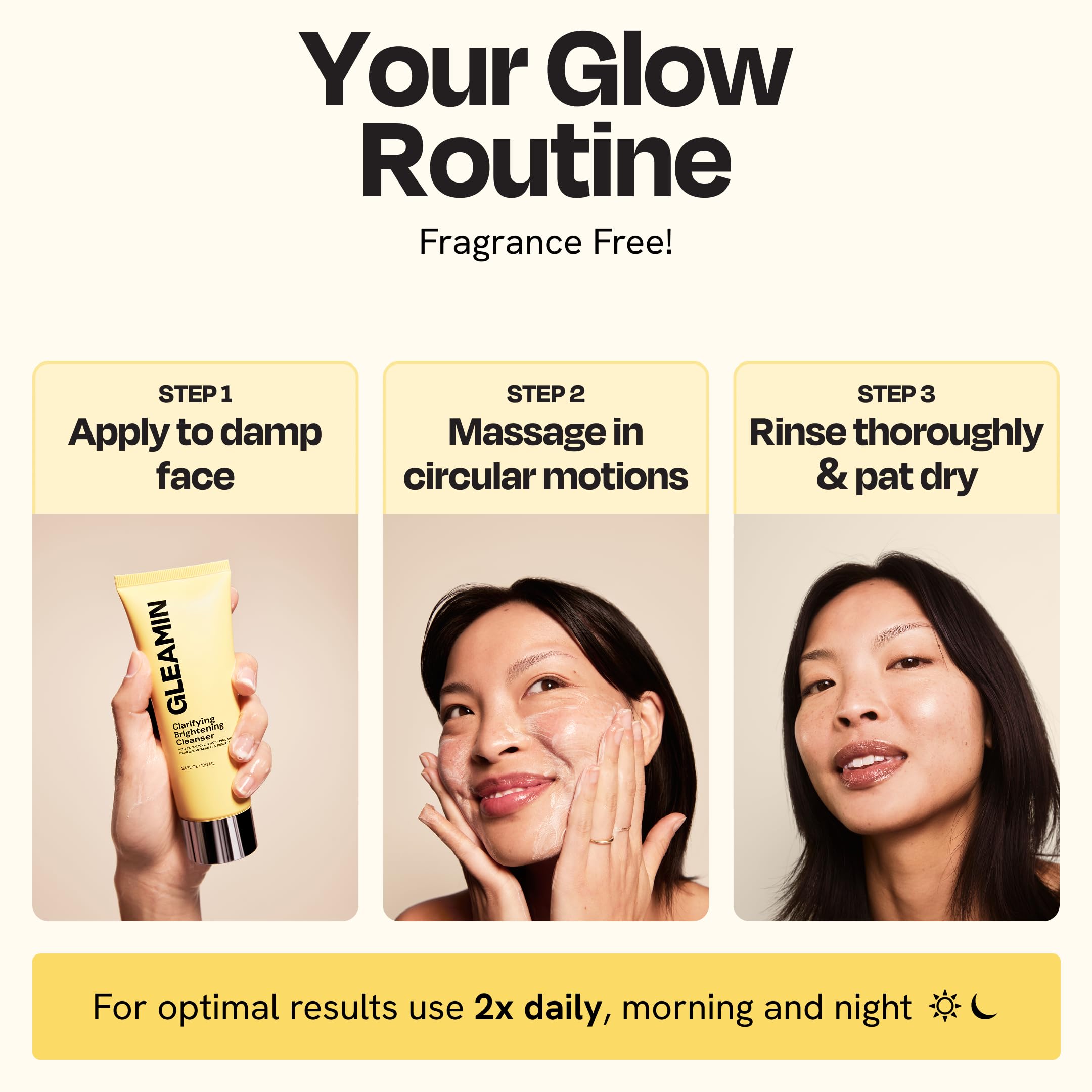 Gleamin Clarifying Brightening Cleanser 3 4 fl oz Facial - Gleamin Official Imagery - 8