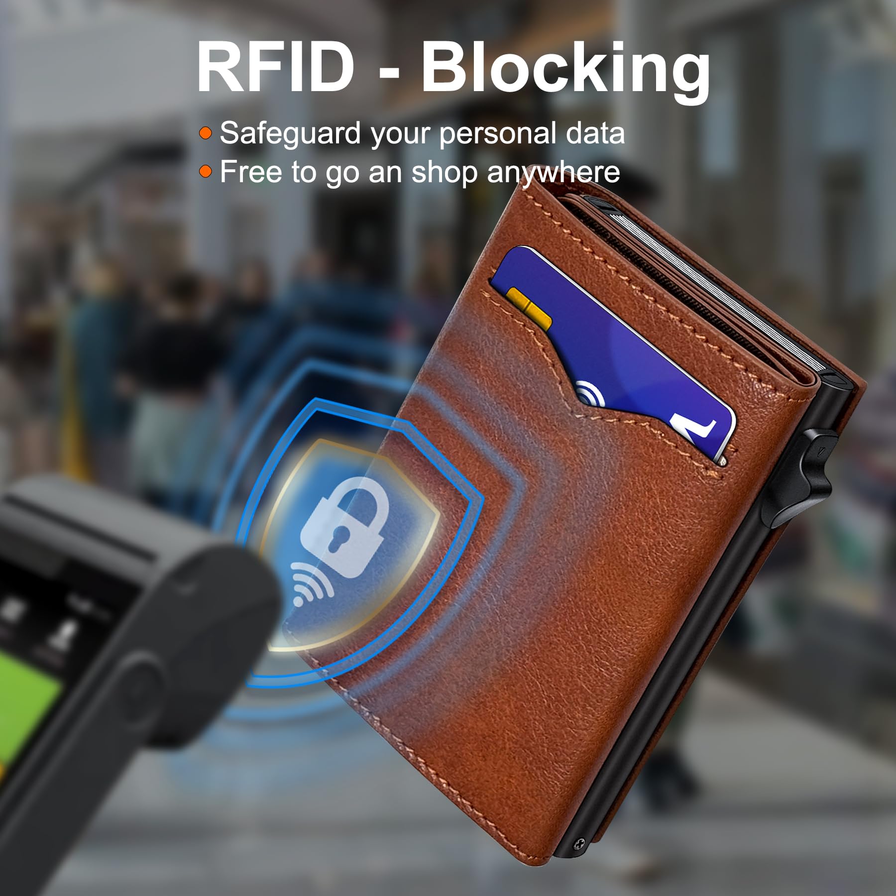 Miyozi Pop-Up Metal Wallet – RFID Blocking Trifold